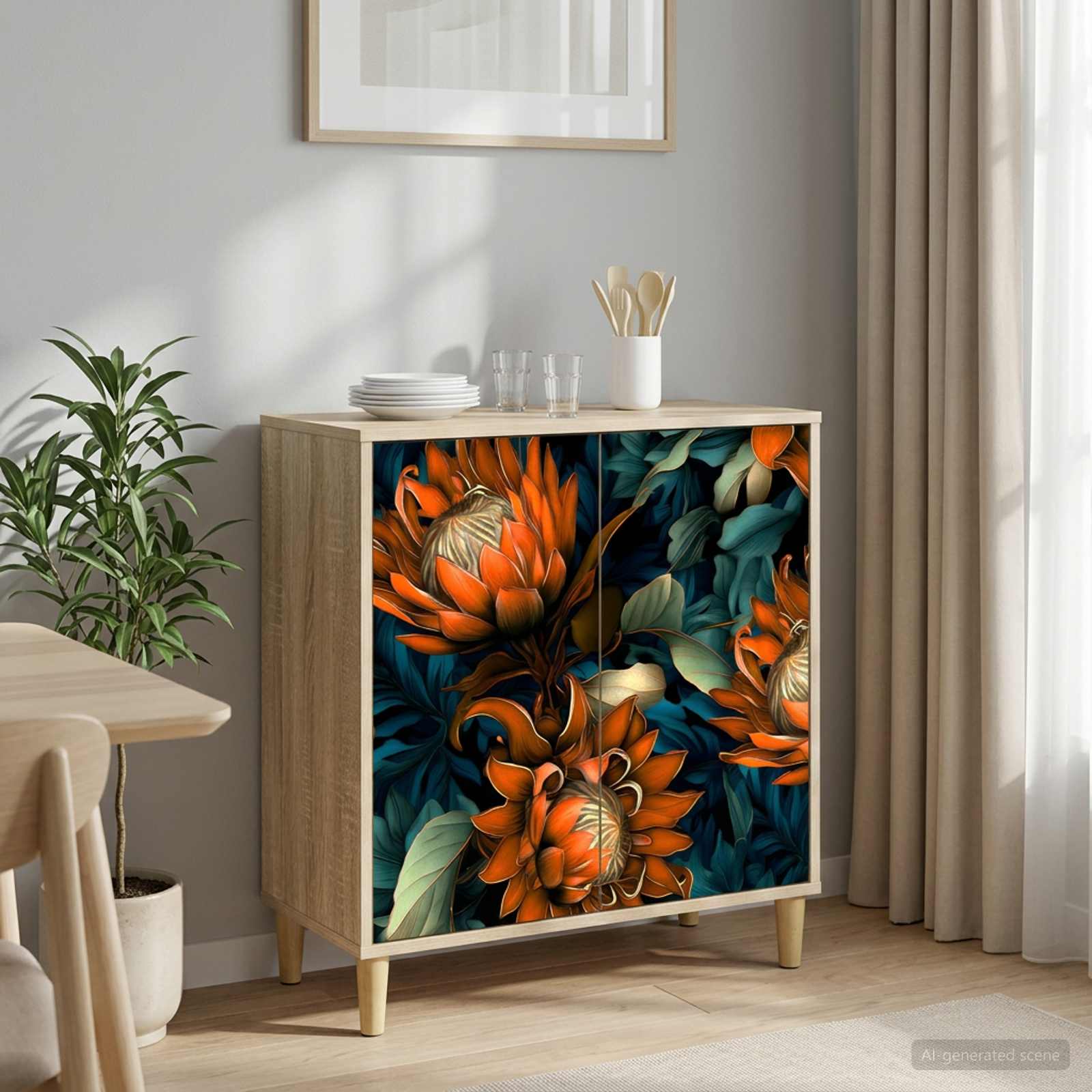 Sideboard LOCHEM Sonoma 69 x 33 x 75 cm Holzwerkstoff