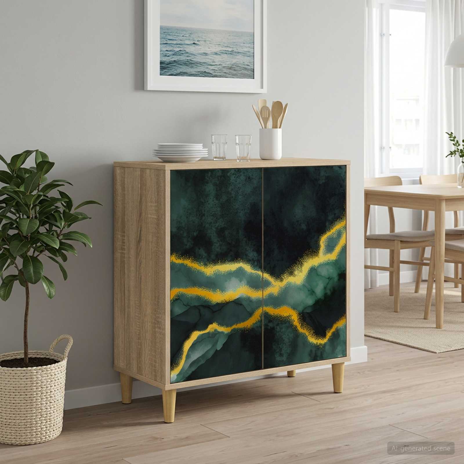 Sideboard WIJHE Sonoma 69 x 33 x 75 cm Holzwerkstoff
