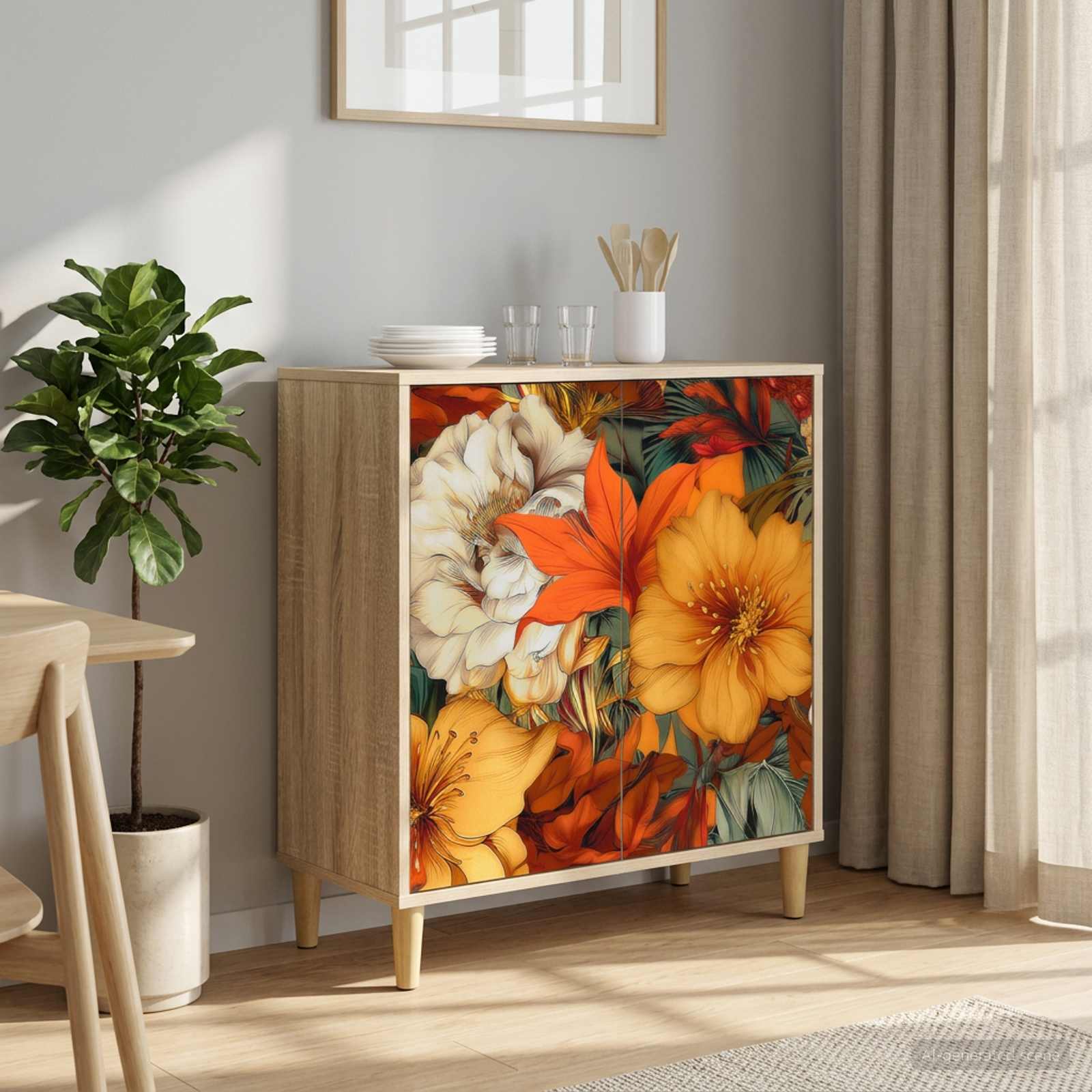 Sideboard GENNEP Sonoma 69 x 33 x 75 cm Holzwerkstoff