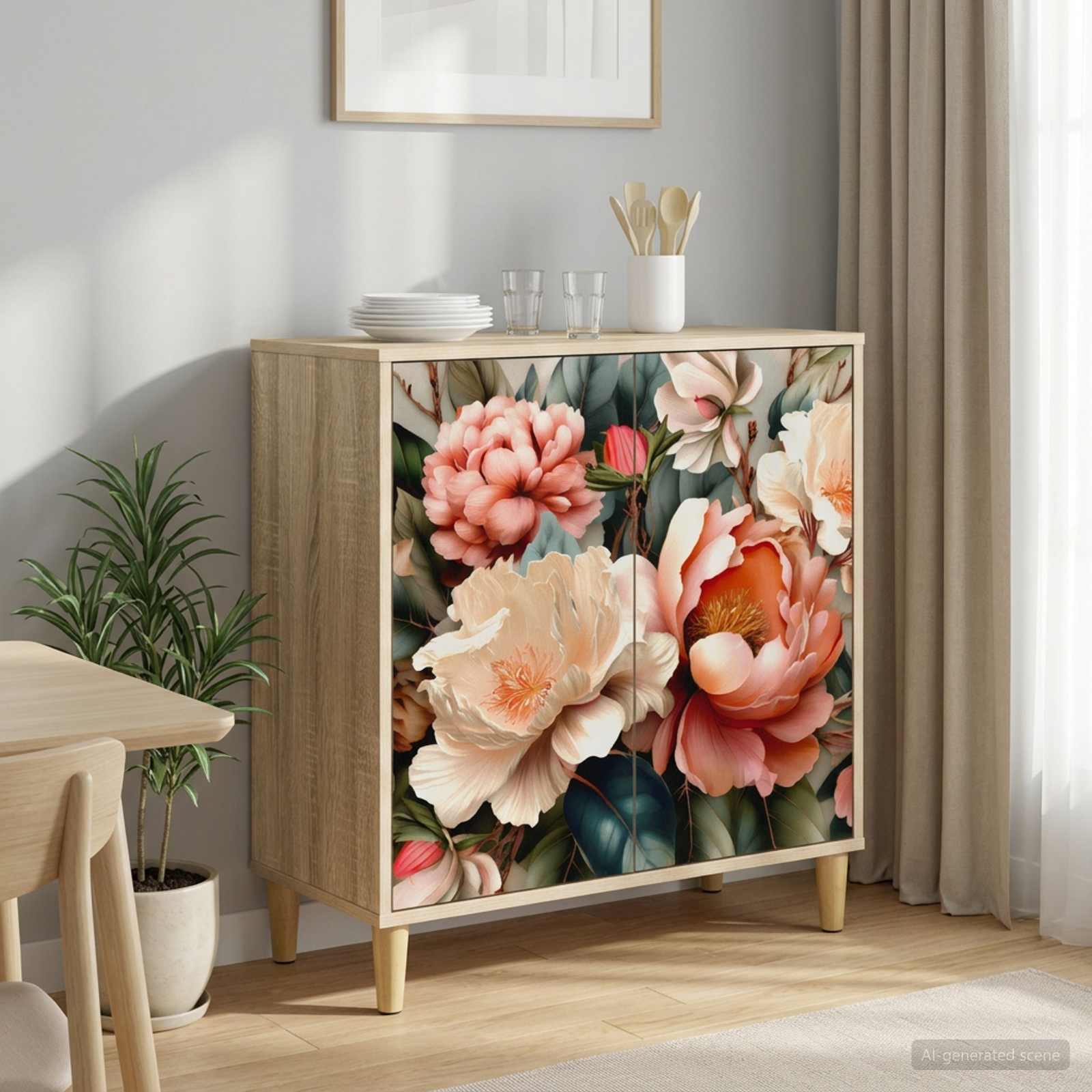 Sideboard BORNE Sonoma 69 x 33 x 75 cm Holzwerkstoff