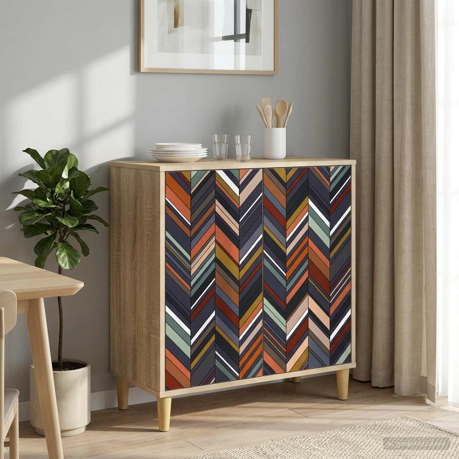 Sideboard OMMEN Sonoma 69 x 33 x 75 cm Holzwerkstoff