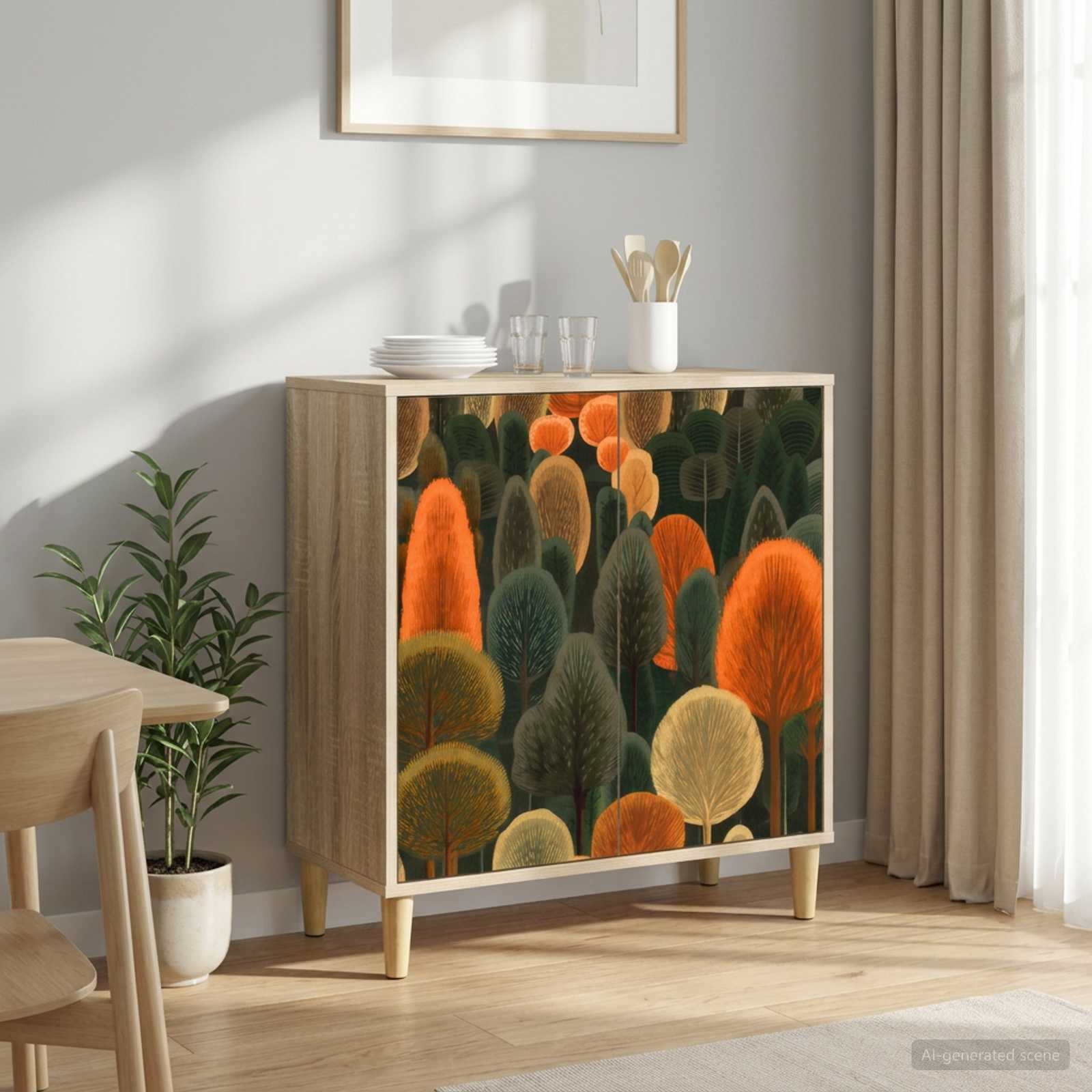 Sideboard ZAANDAM Sonoma 69 x 33 x 75 cm Holzwerkstoff