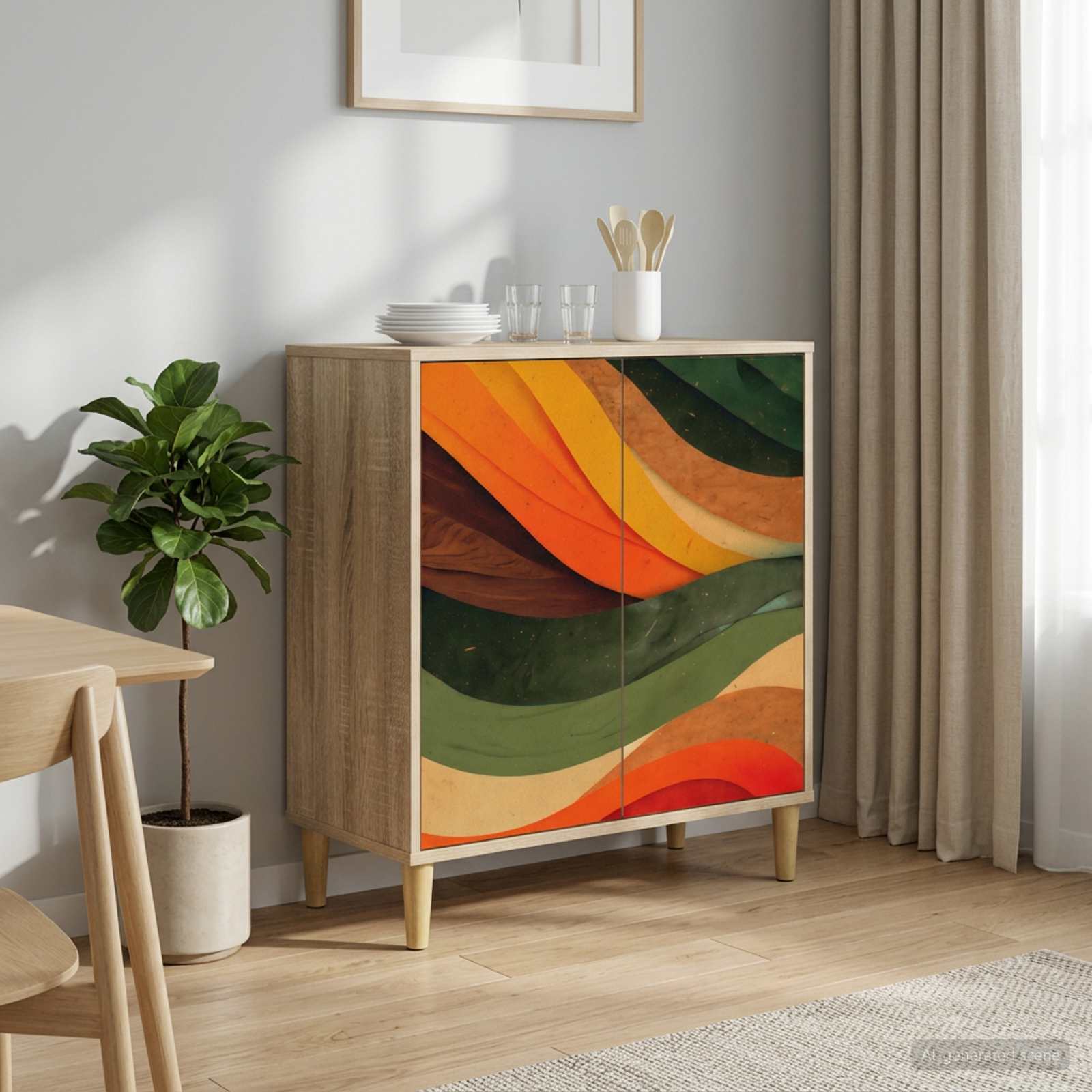 Sideboard BONN Sonoma 69 x 33 x 75 cm Holzwerkstoff