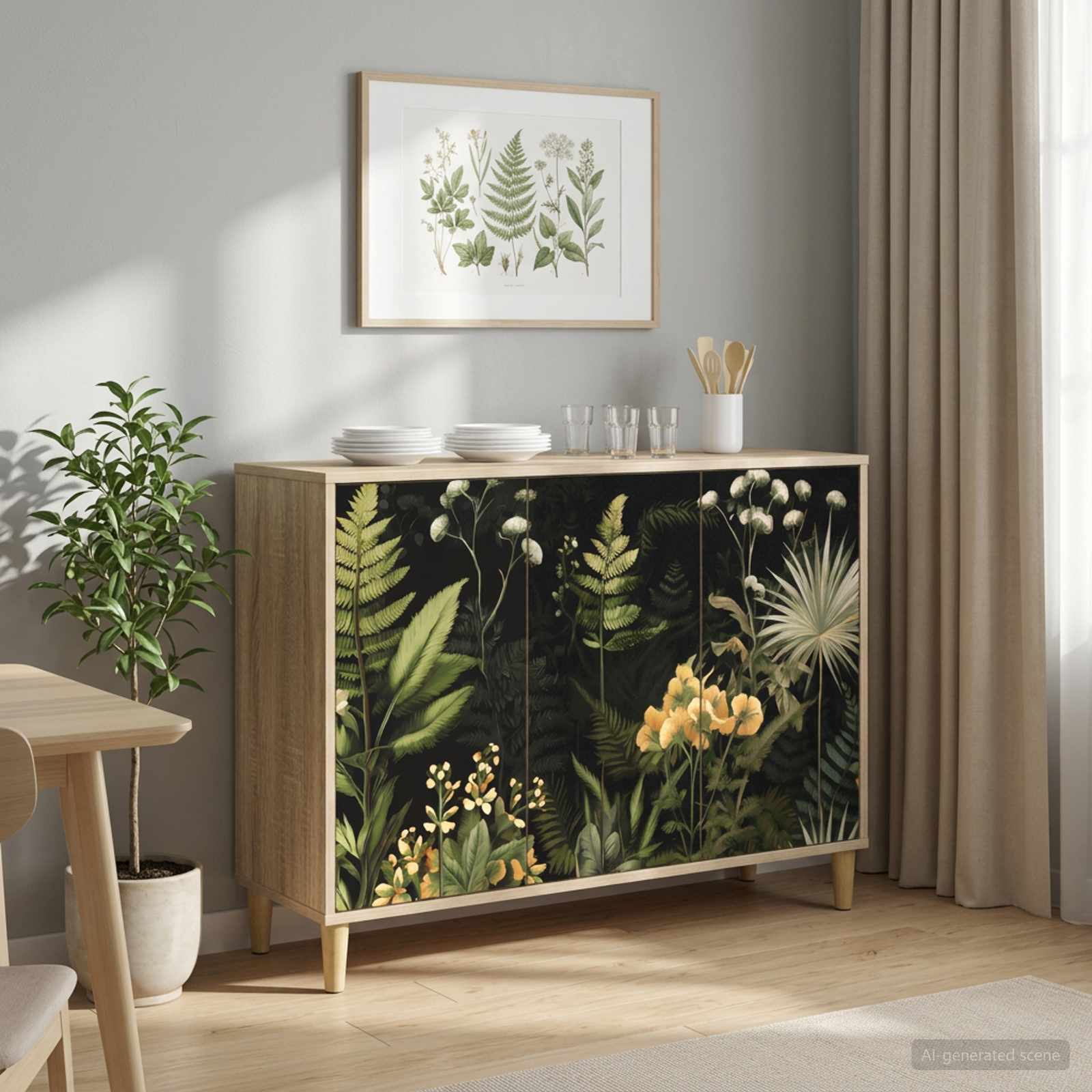 Sideboard RHENEN Sonoma 102 x 33 x 75 cm Holzwerkstoff