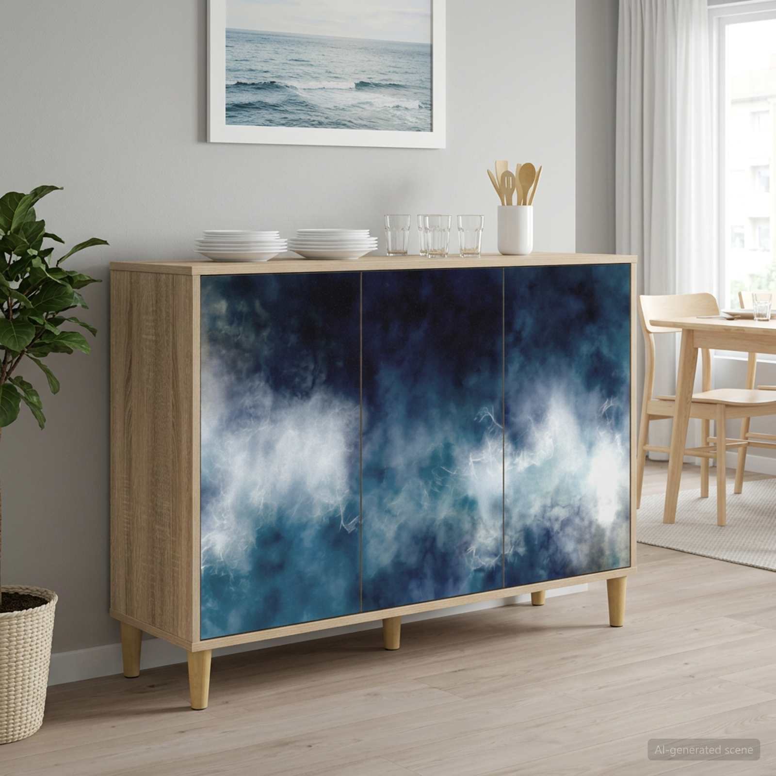 Sideboard RAALTE Sonoma 102 x 33 x 75 cm Holzwerkstoff
