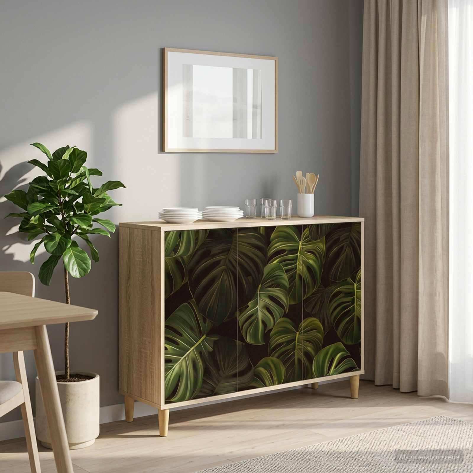 Sideboard ELBURG Sonoma 102 x 33 x 75 cm Holzwerkstoff