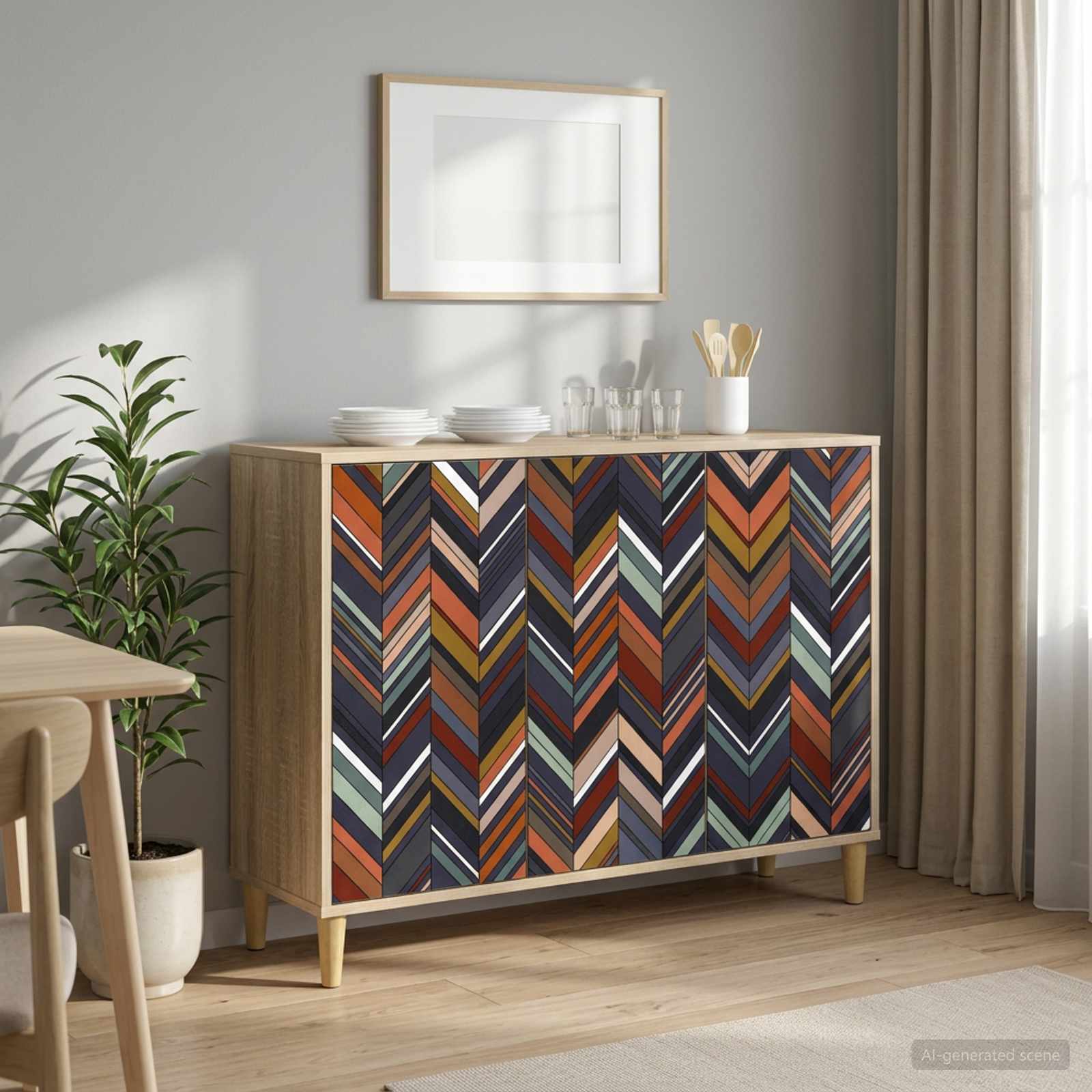 Sideboard OMMEN Sonoma 102 x 33 x 75 cm Holzwerkstoff