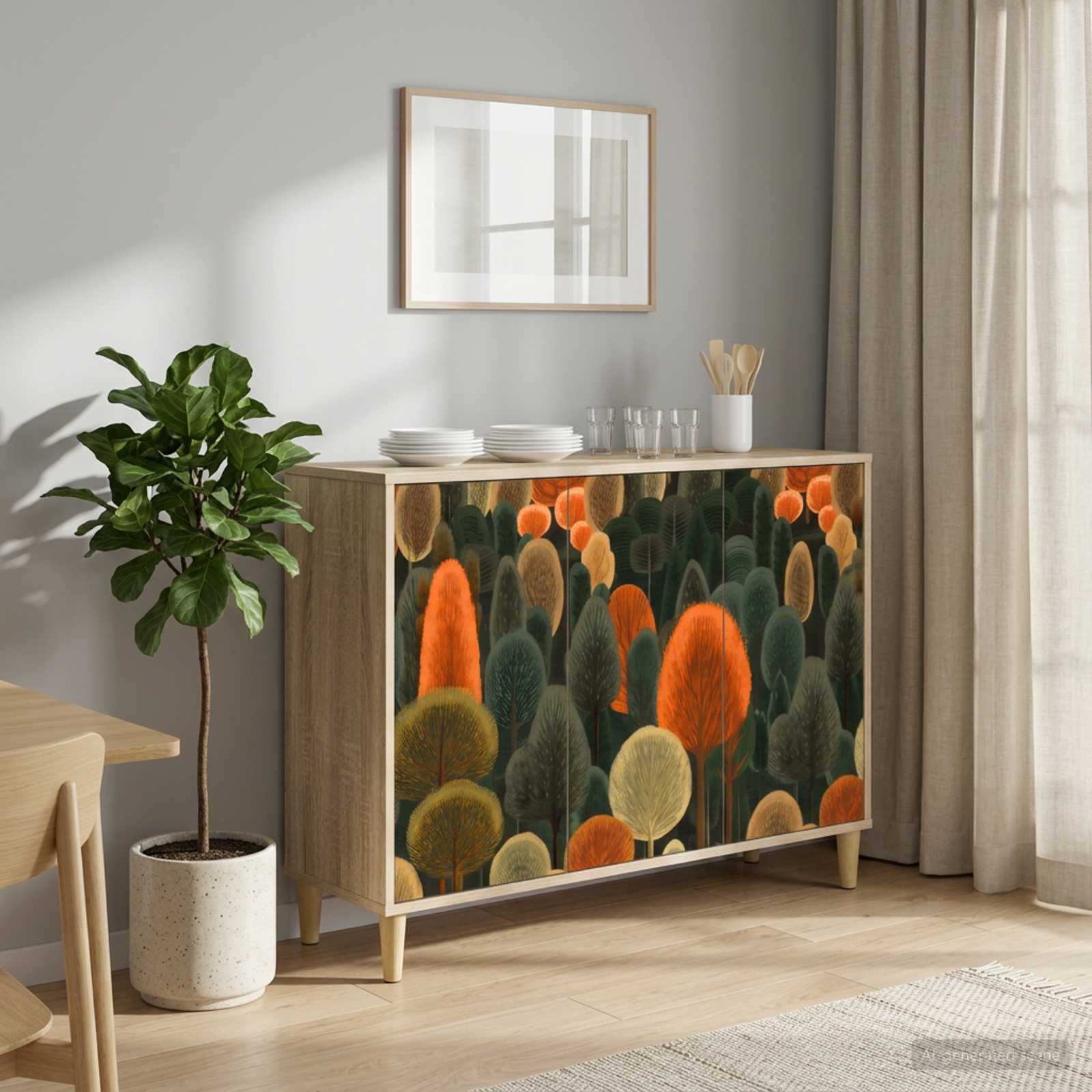 Sideboard ZAANDAM Sonoma 102 x 33 x 75 cm Holzwerkstoff
