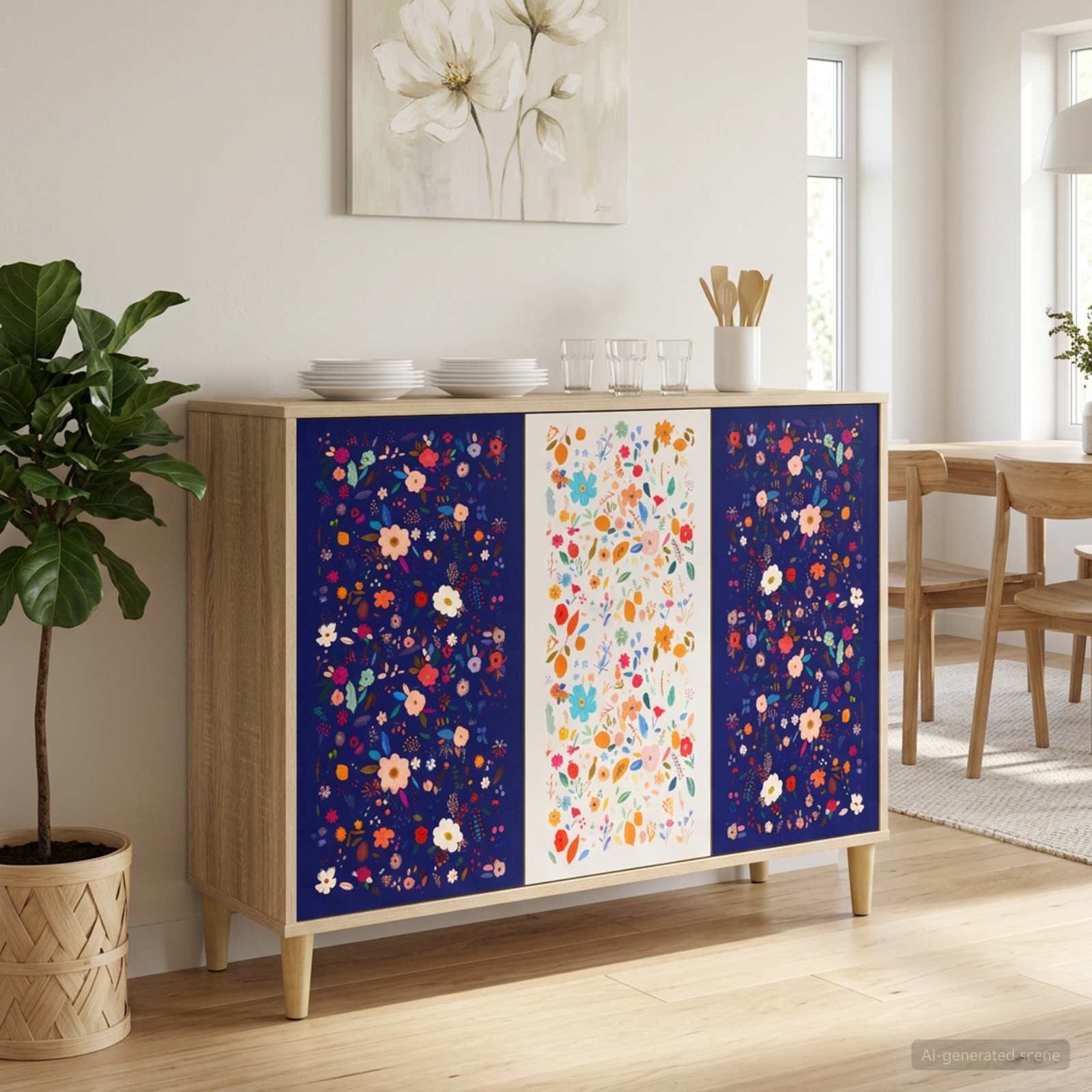 Sideboard MAINZ Sonoma 102 x 33 x 75 cm Holzwerkstoff