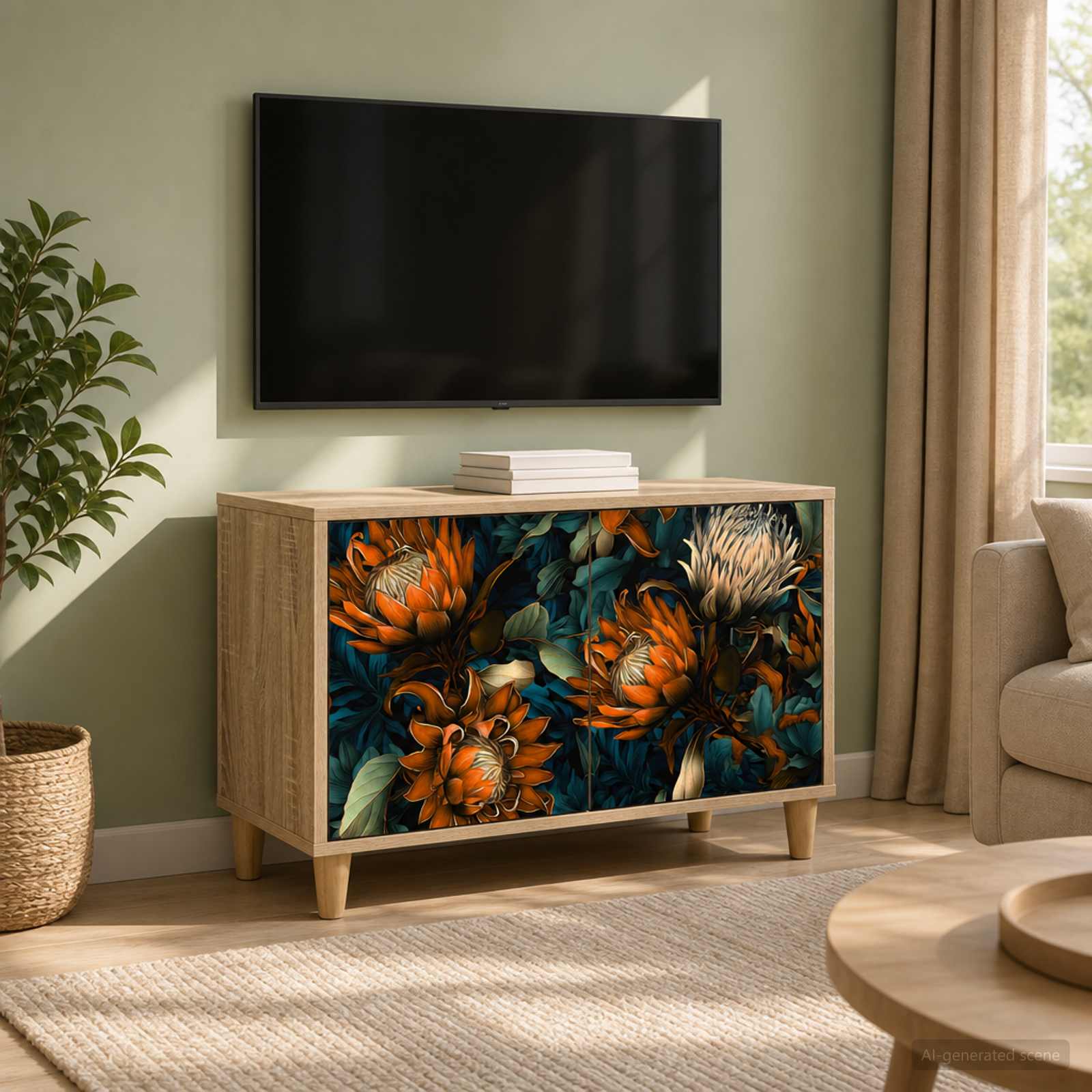 TV-Schrank LOCHEM 69 x 33 x 50 cm Sonoma Holzwerkstoff