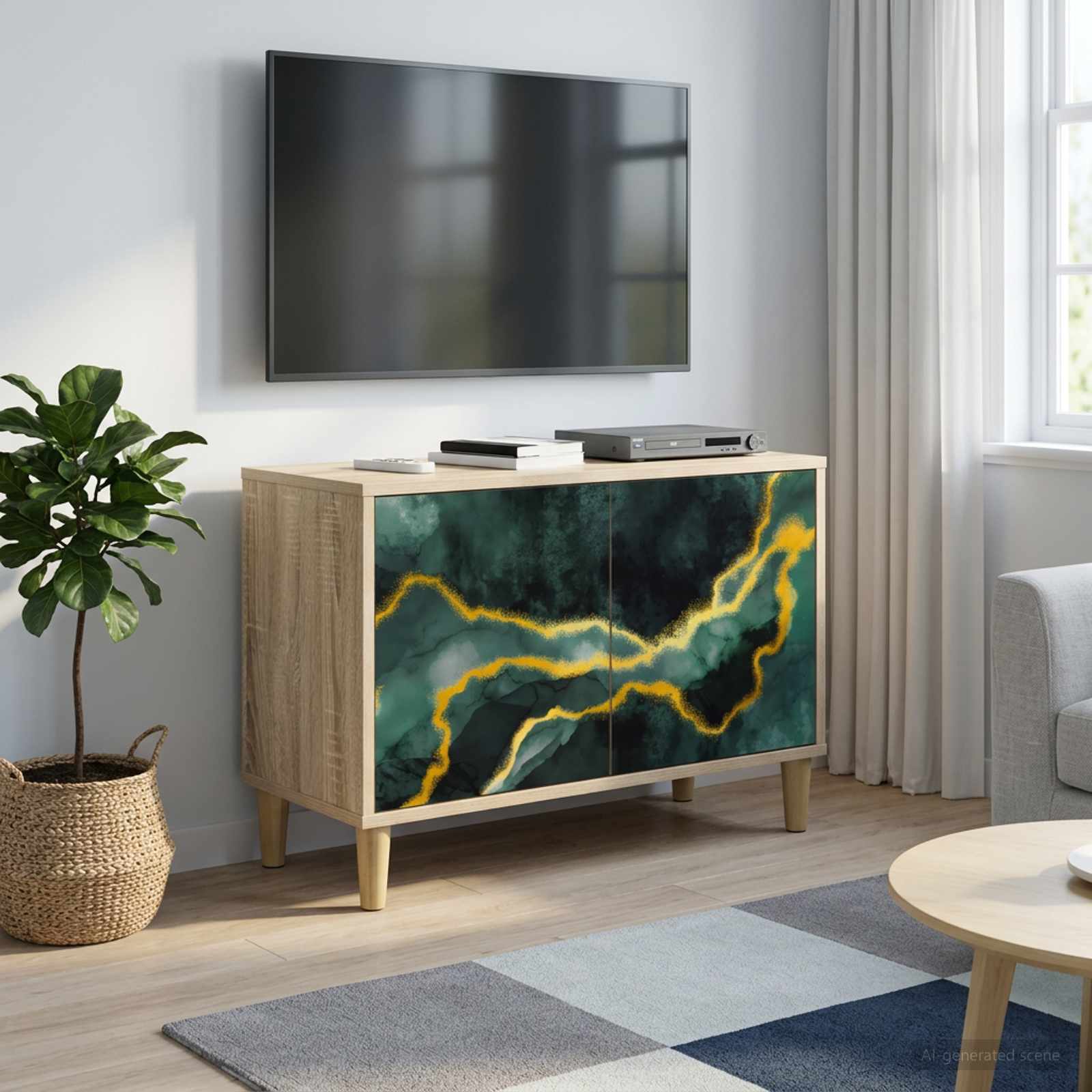 TV-Schrank WIJHE 69 x 33 x 50 cm Sonoma Holzwerkstoff