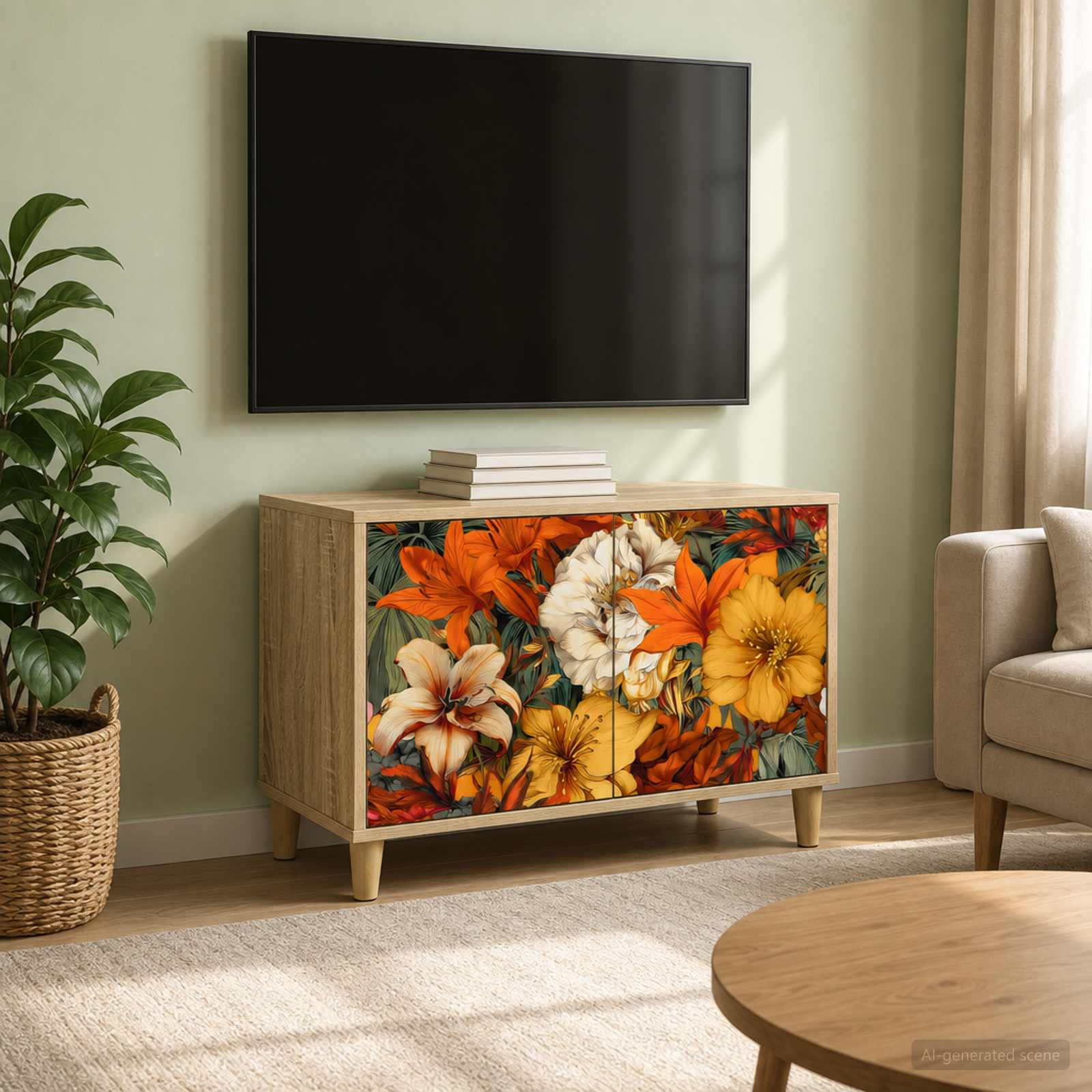 TV-Schrank GENNEP 69 x 33 x 50 cm Sonoma Holzwerkstoff