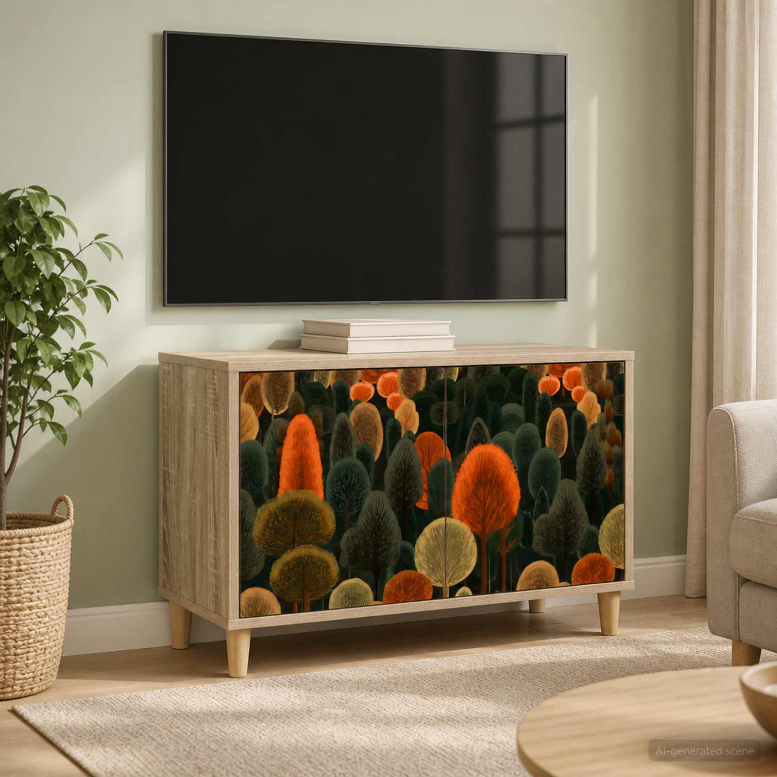 TV-Schrank ZAANDAM 69 x 33 x 50 cm Sonoma Holzwerkstoff