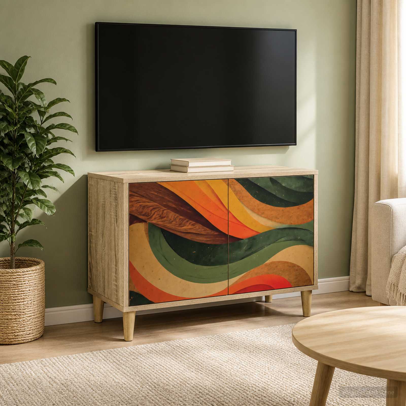 TV-Schrank BONN 69 x 33 x 50 cm Sonoma Holzwerkstoff