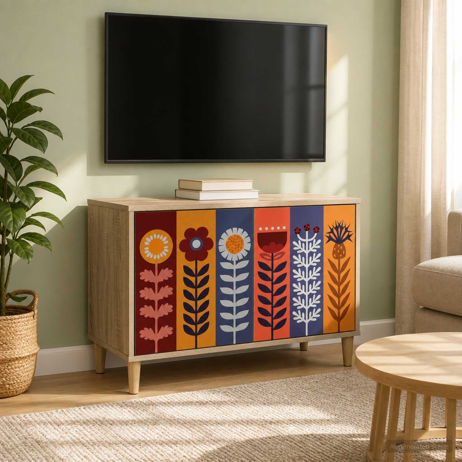 TV-Schrank ESSEN 69 x 33 x 50 cm Sonoma Holzwerkstoff
