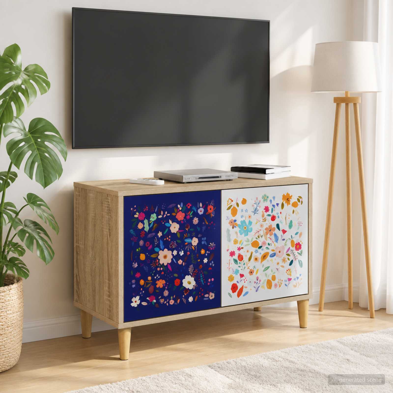 TV-Schrank MAINZ 69 x 33 x 50 cm Sonoma Holzwerkstoff