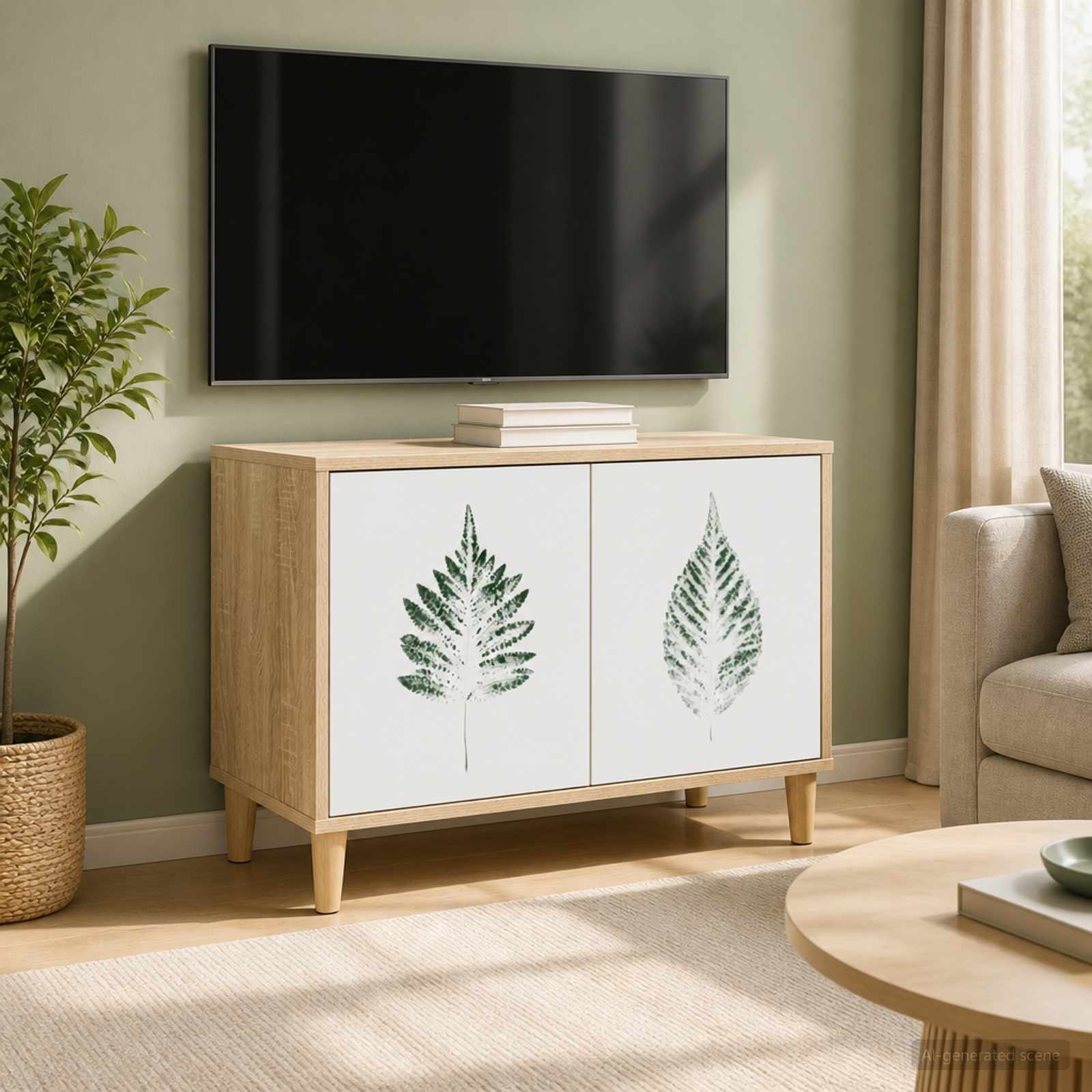 TV-Schrank HANAU 69 x 33 x 50 cm Sonoma Holzwerkstoff