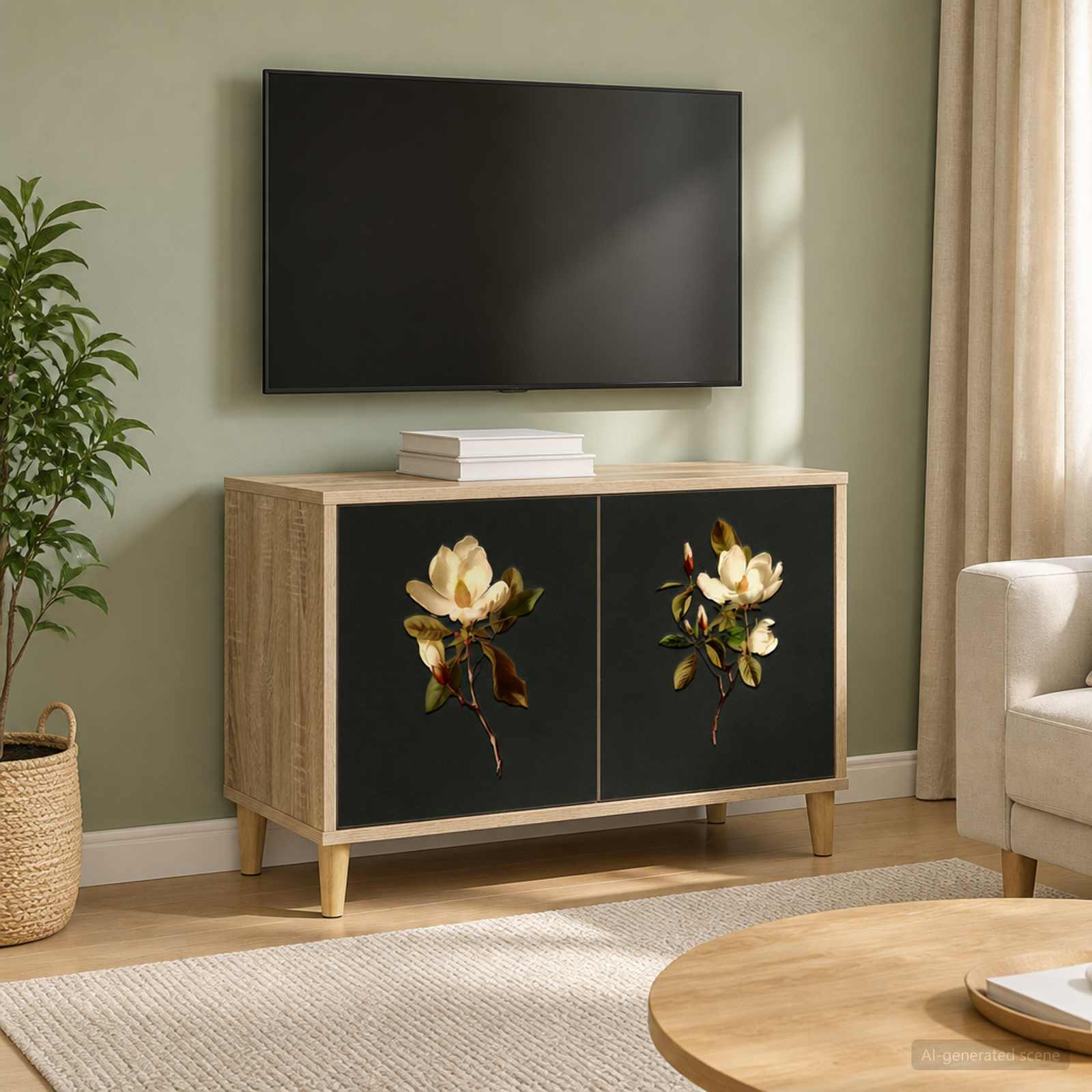 TV-Schrank BREMEN 69 x 33 x 50 cm Sonoma Holzwerkstoff