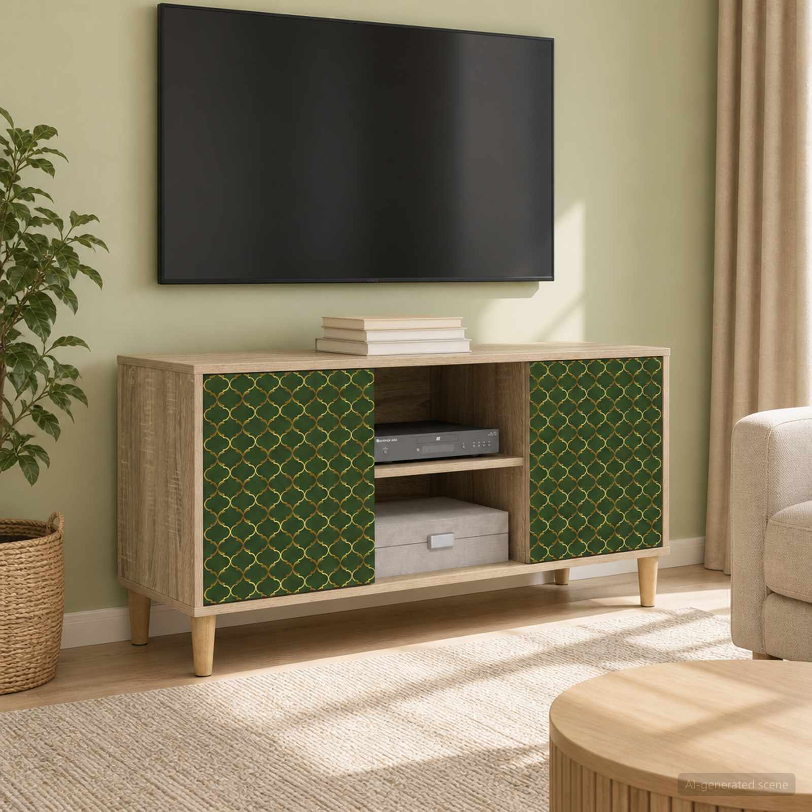 TV-Schrank GELEEN 102 x 33 x 50 cm Sonoma Holzwerkstoff