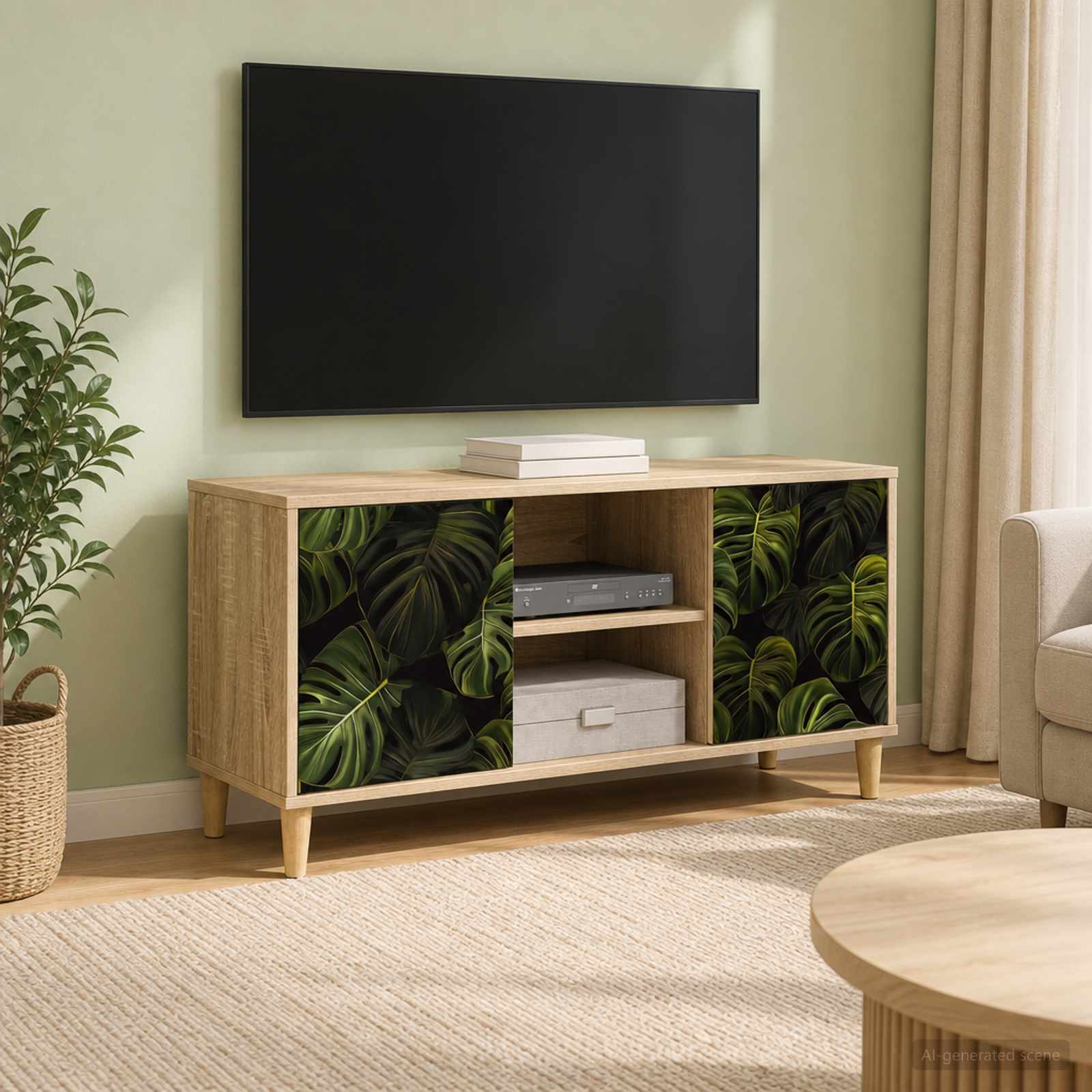TV-Schrank ELBURG 102 x 33 x 50 cm Sonoma Holzwerkstoff