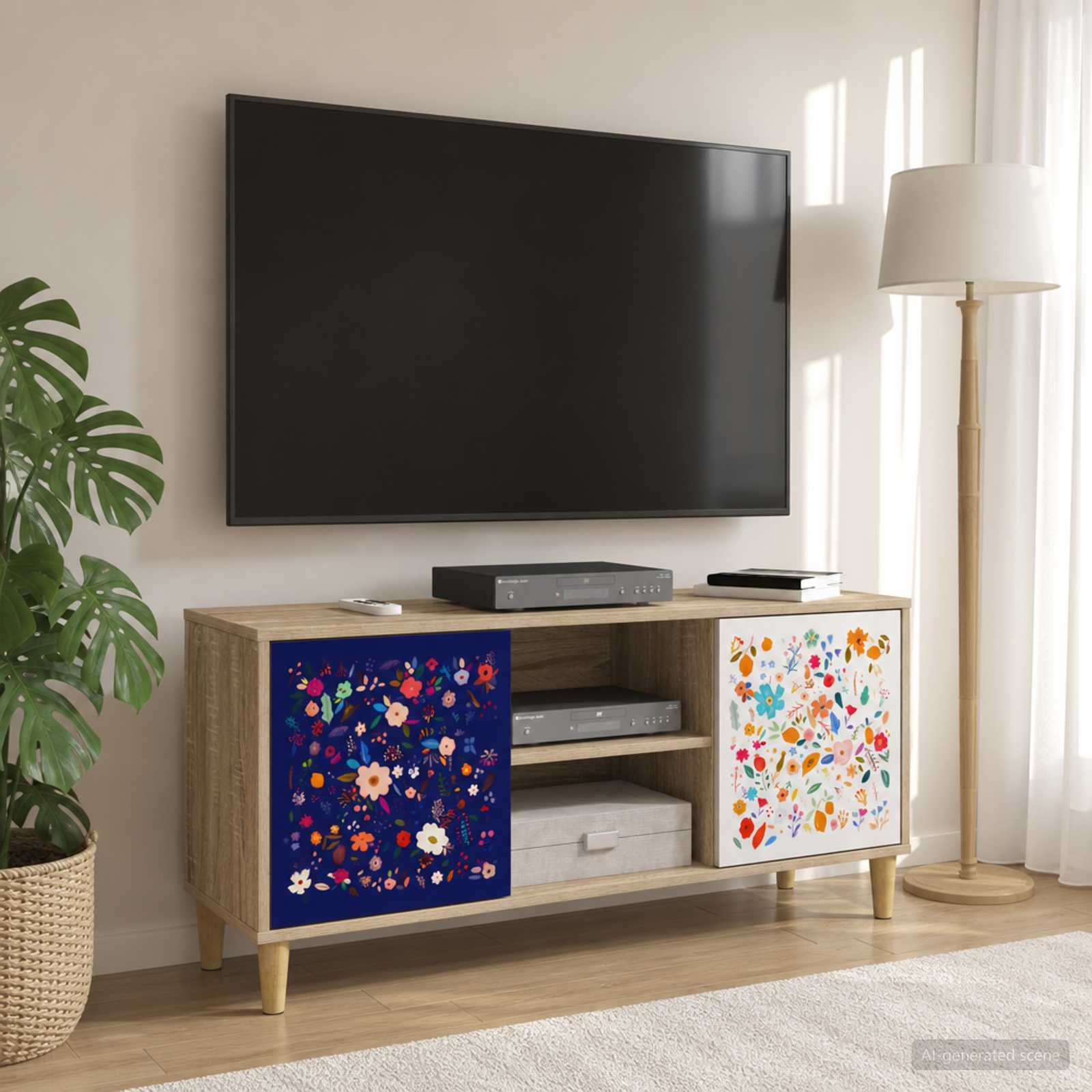 TV-Schrank MAINZ 102 x 33 x 50 cm Sonoma Holzwerkstoff