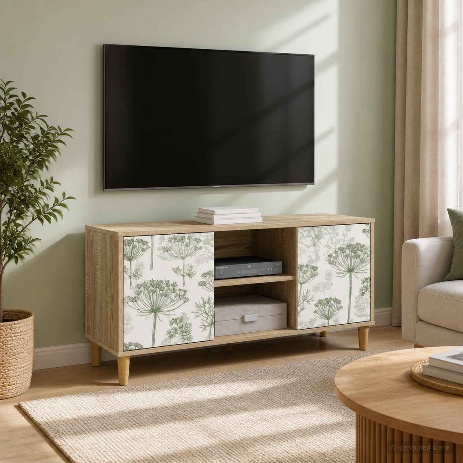 TV-Schrank GOTHA 102 x 33 x 50 cm Sonoma Holzwerkstoff
