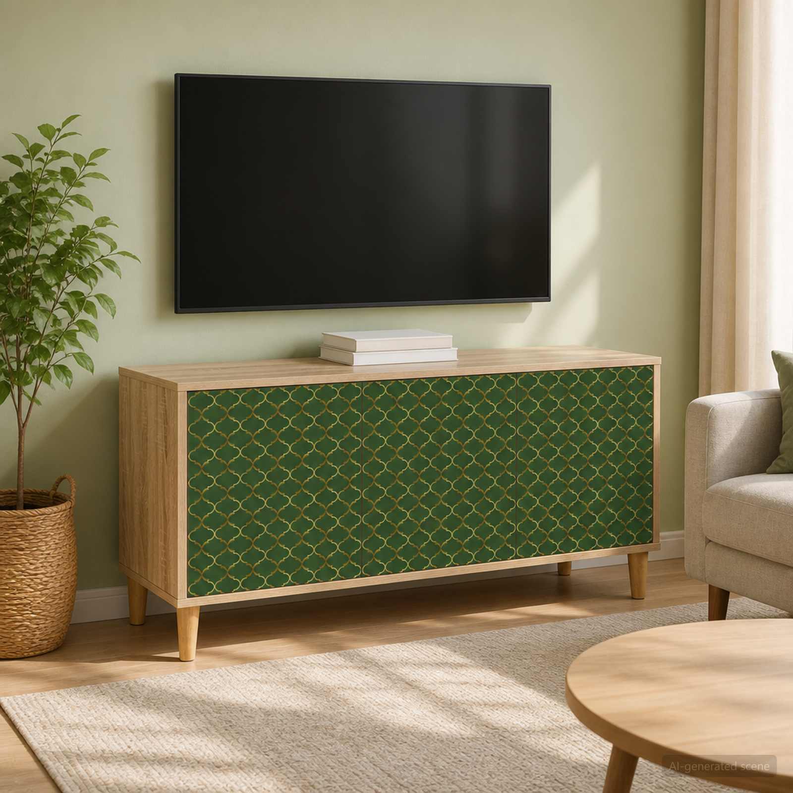 TV-Schrank GELEEN 102 x 33 x 50 cm Sonoma Holzwerkstoff