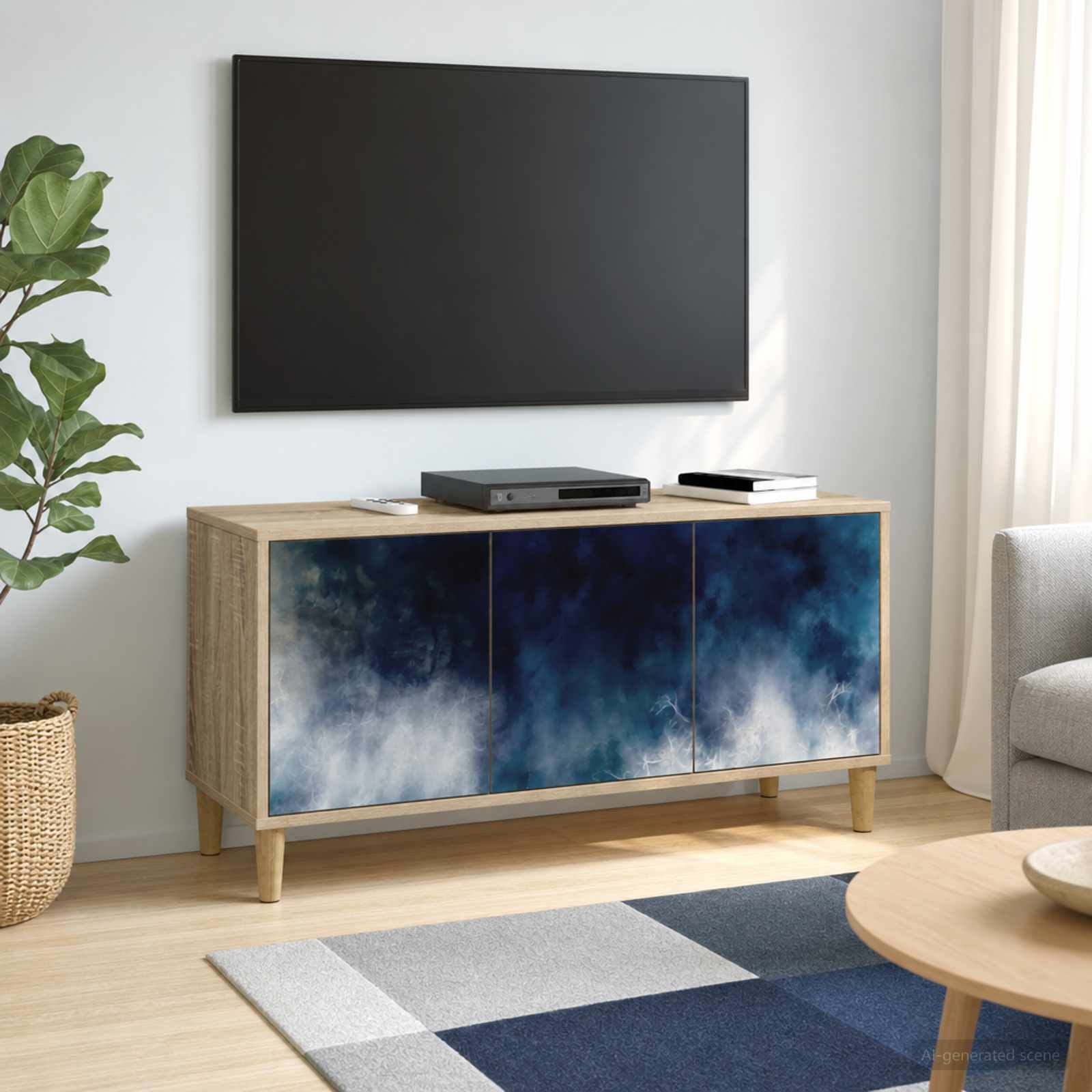 TV-Schrank RAALTE 102 x 33 x 50 cm Sonoma Holzwerkstoff
