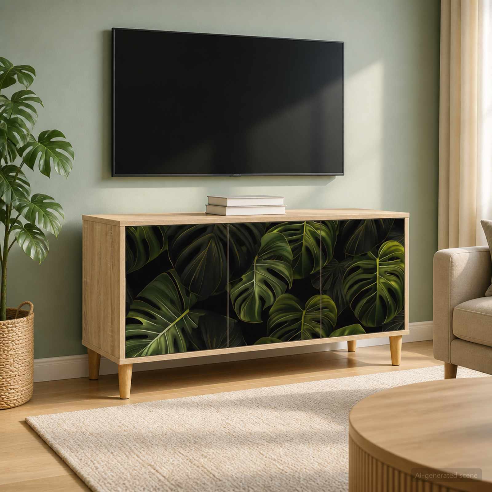 TV-Schrank ELBURG 102 x 33 x 50 cm Sonoma Holzwerkstoff