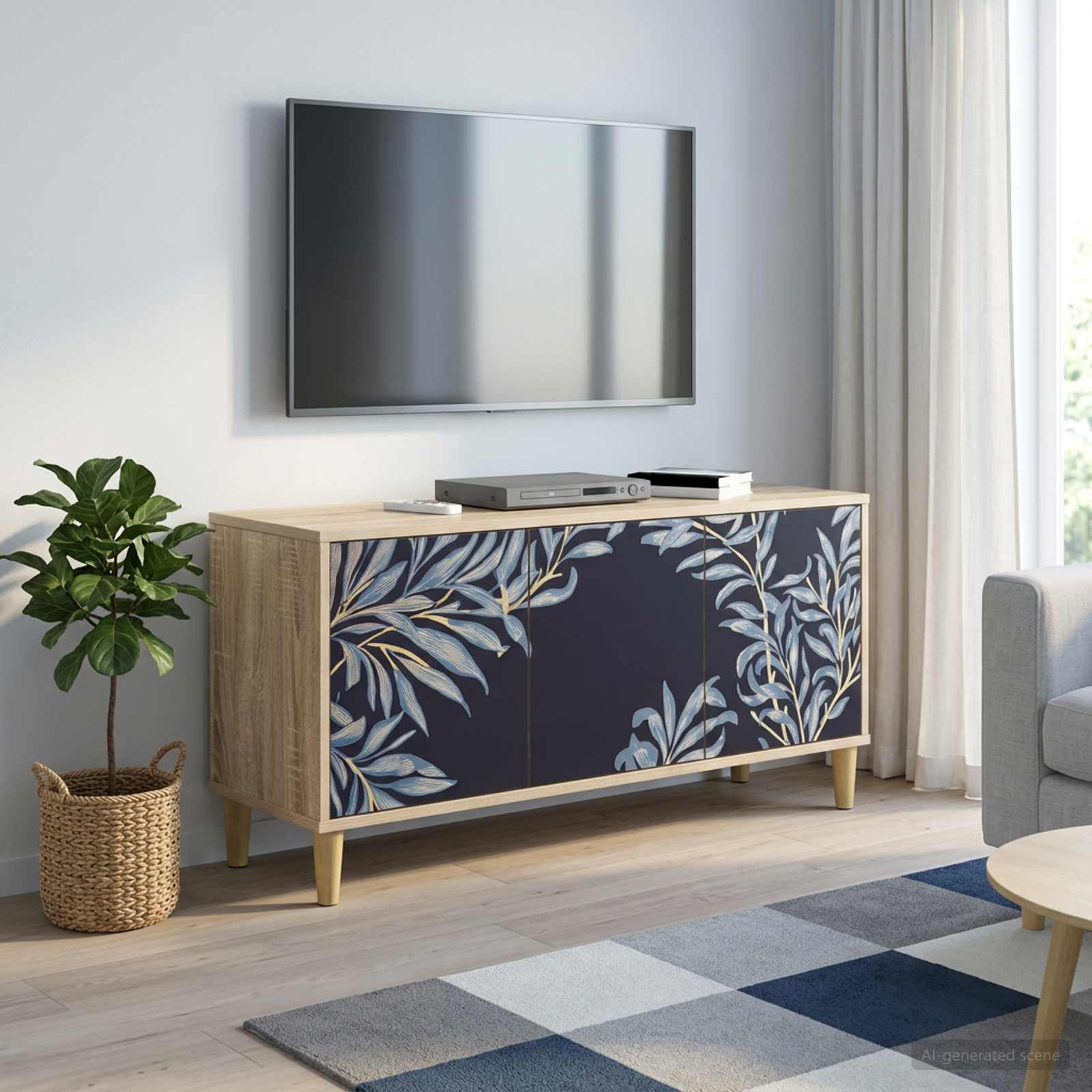 TV-Schrank DOKKUM 102 x 33 x 50 cm Sonoma Holzwerkstoff