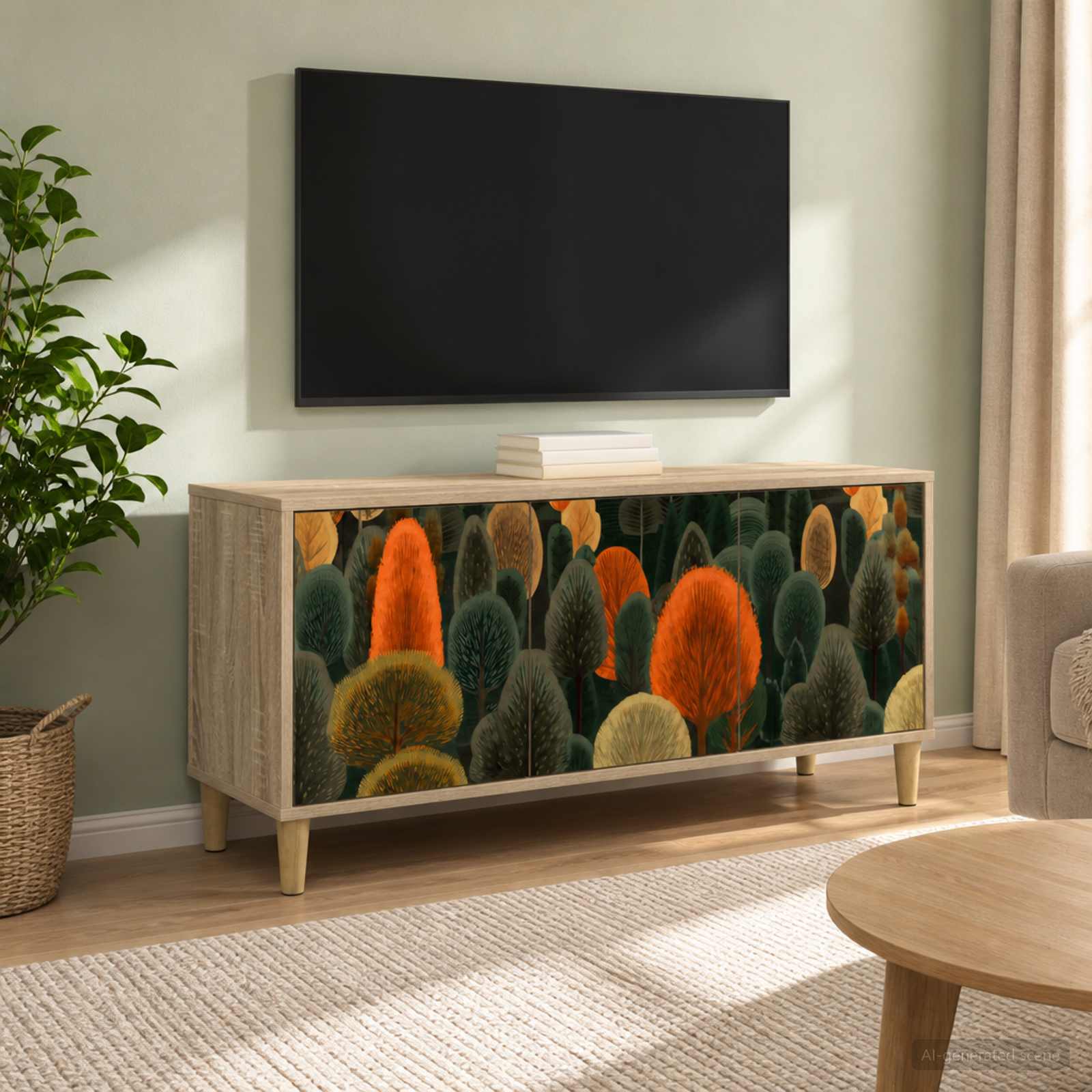 TV-Schrank ZAANDAM 102 x 33 x 50 cm Sonoma Holzwerkstoff