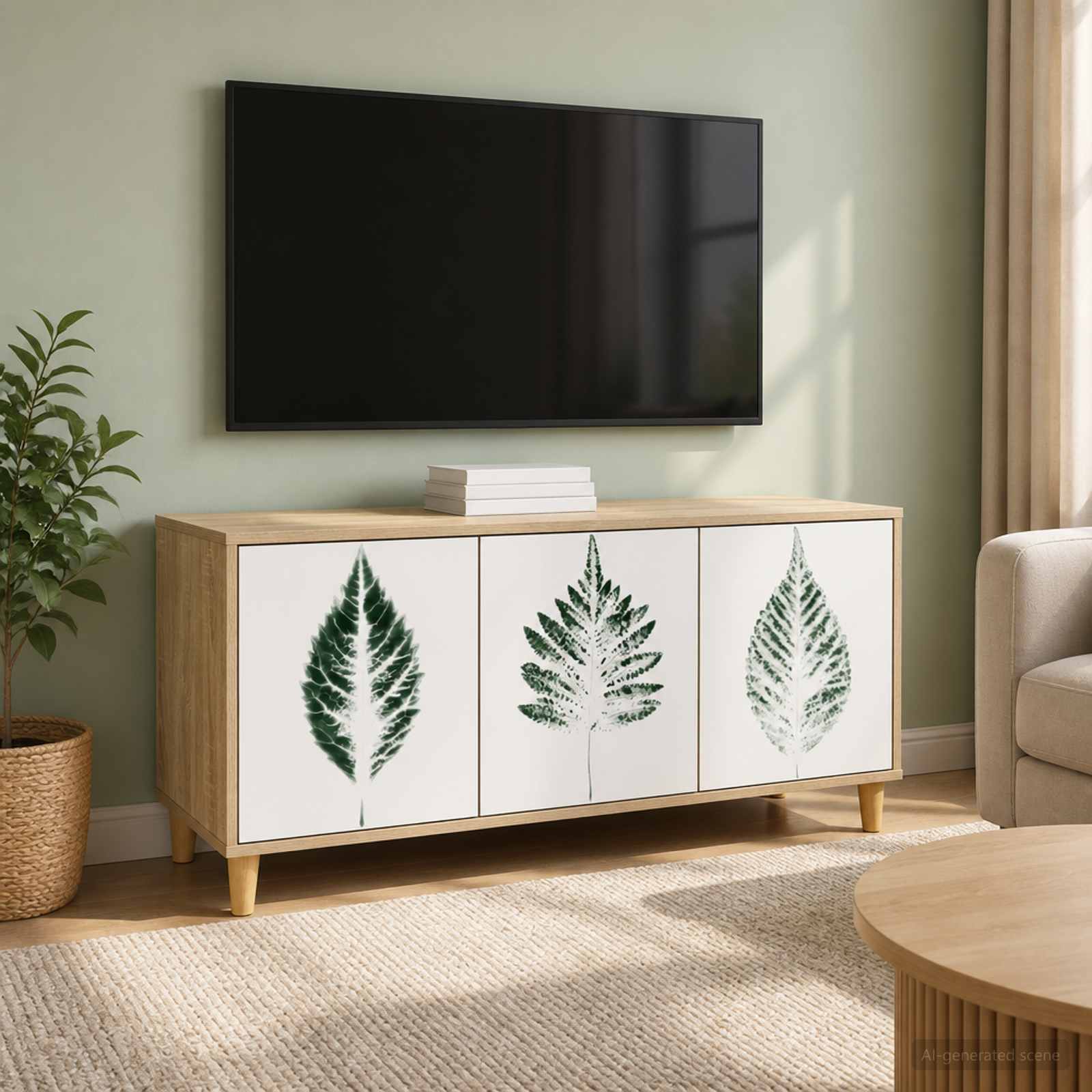 TV-Schrank HANAU 102 x 33 x 50 cm Sonoma Holzwerkstoff