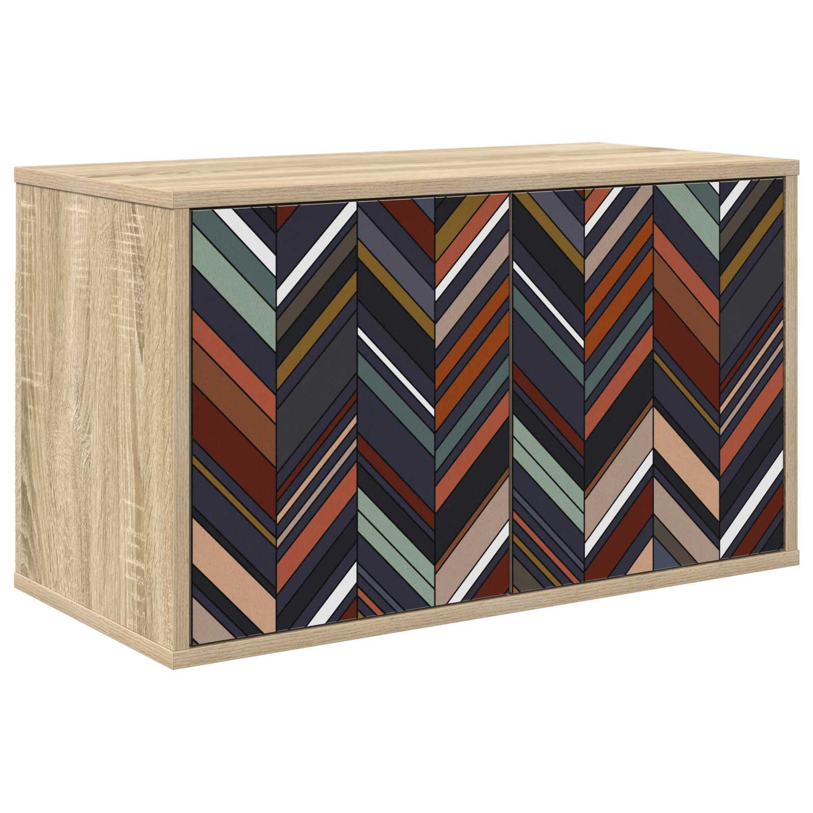 Wandmontierter TV-Schrank OMMEN 69 x 33 x 40 cm Sonoma-Eiche