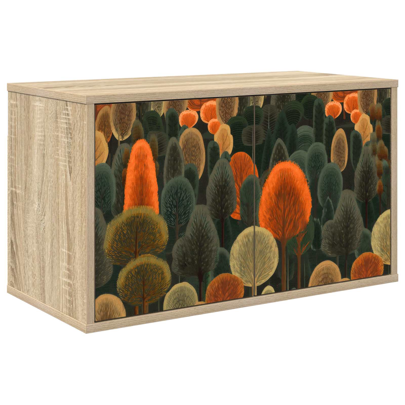 Wandmontierter TV-Schrank ZAANDAM 69 x 33 x 40 cm Sonoma-Eiche