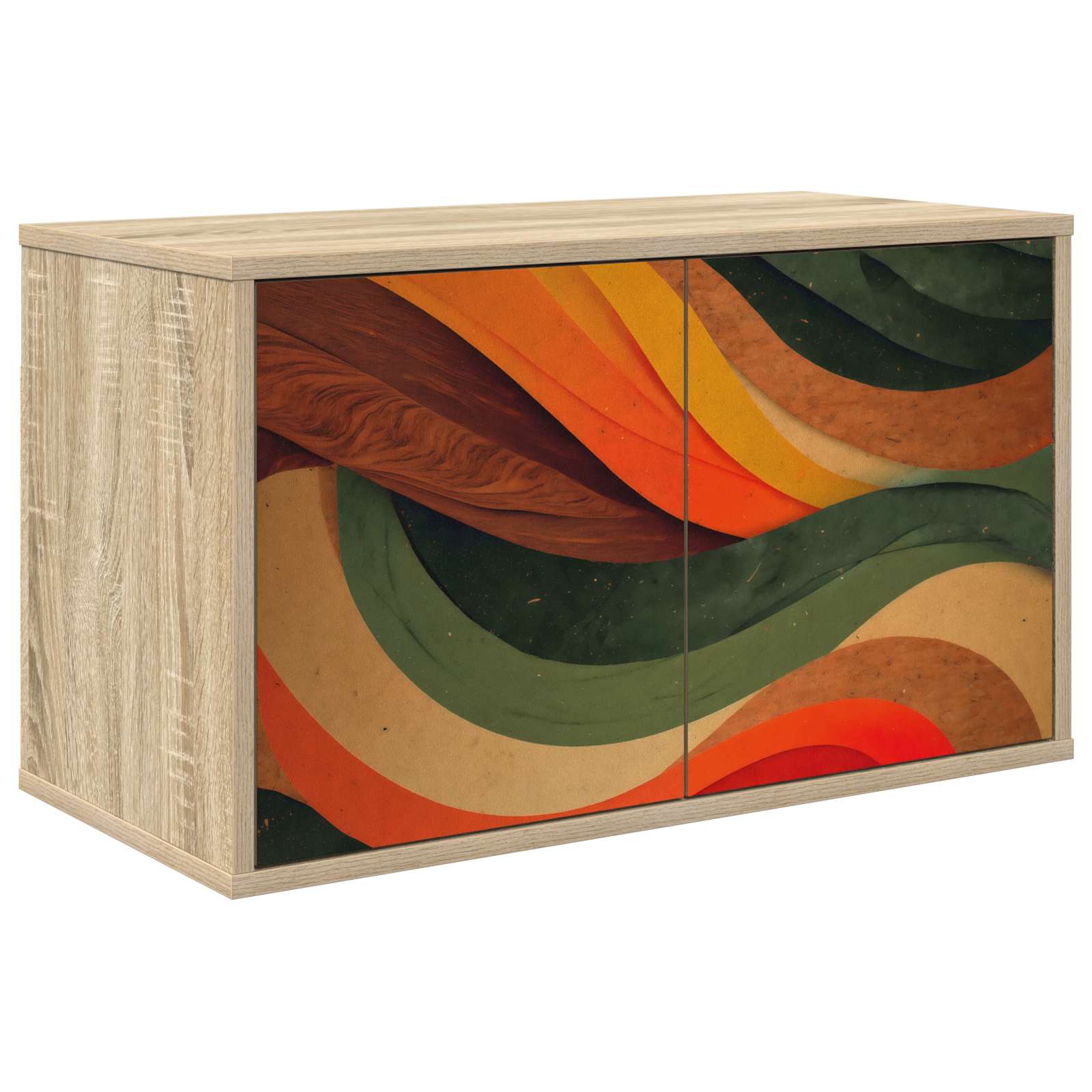 Wandmontierter TV-Schrank BONN 69 x 33 x 40 cm Sonoma-Eiche