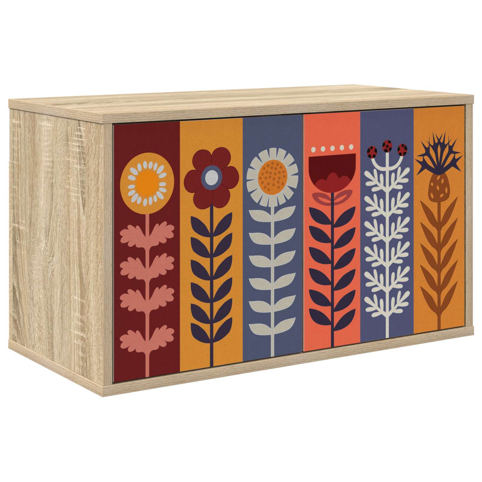 Wandmontierter TV-Schrank ESSEN 69 x 33 x 40 cm Sonoma-Eiche