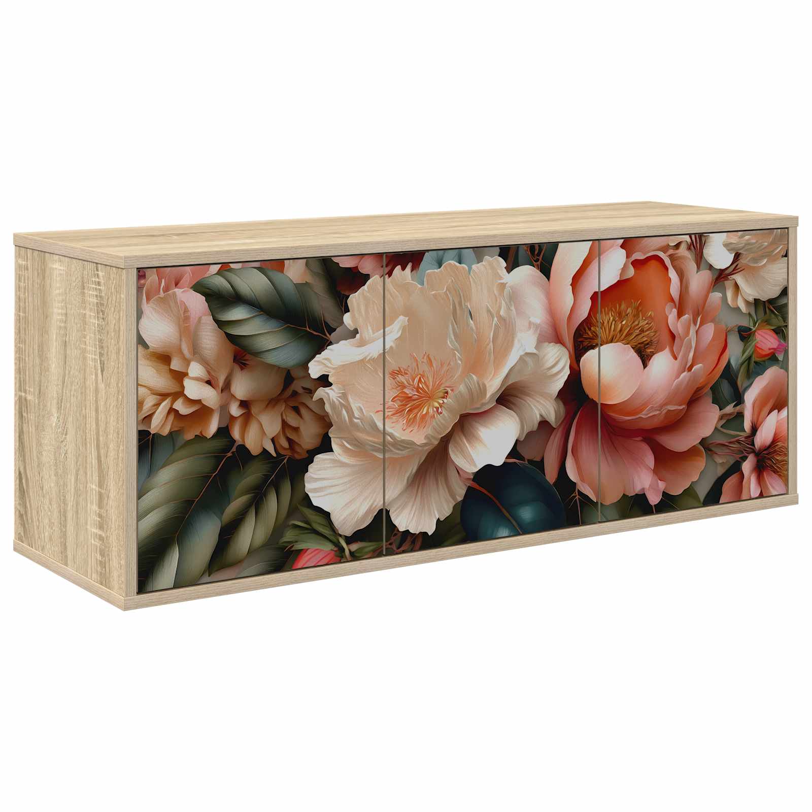 Wandmontierter TV-Schrank BORNE 102 x 33 x 40 cm Sonoma-Eiche