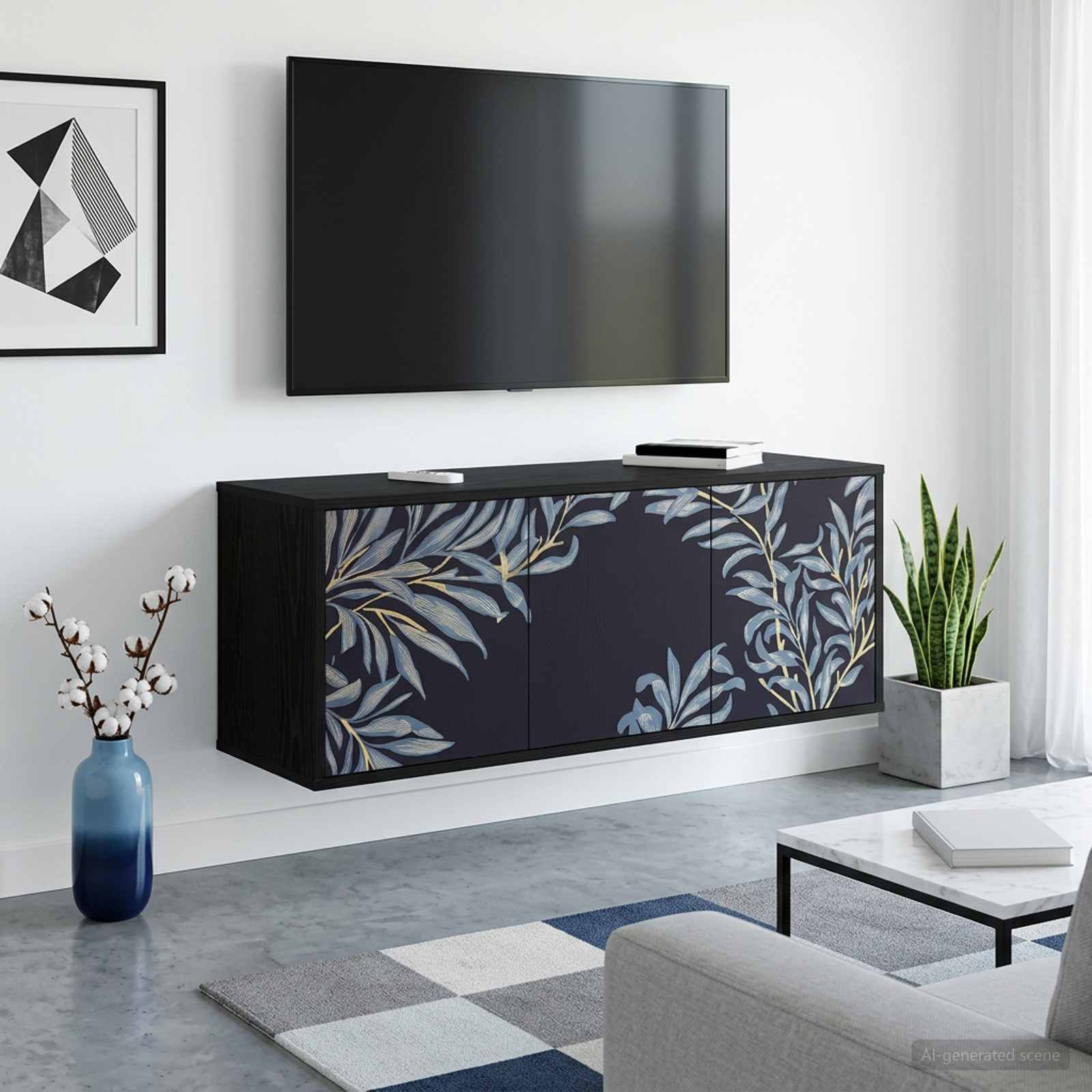 Wandmontierter TV-Schrank DOKKUM 102 x 33 x 40 cm Holzwerkstoff