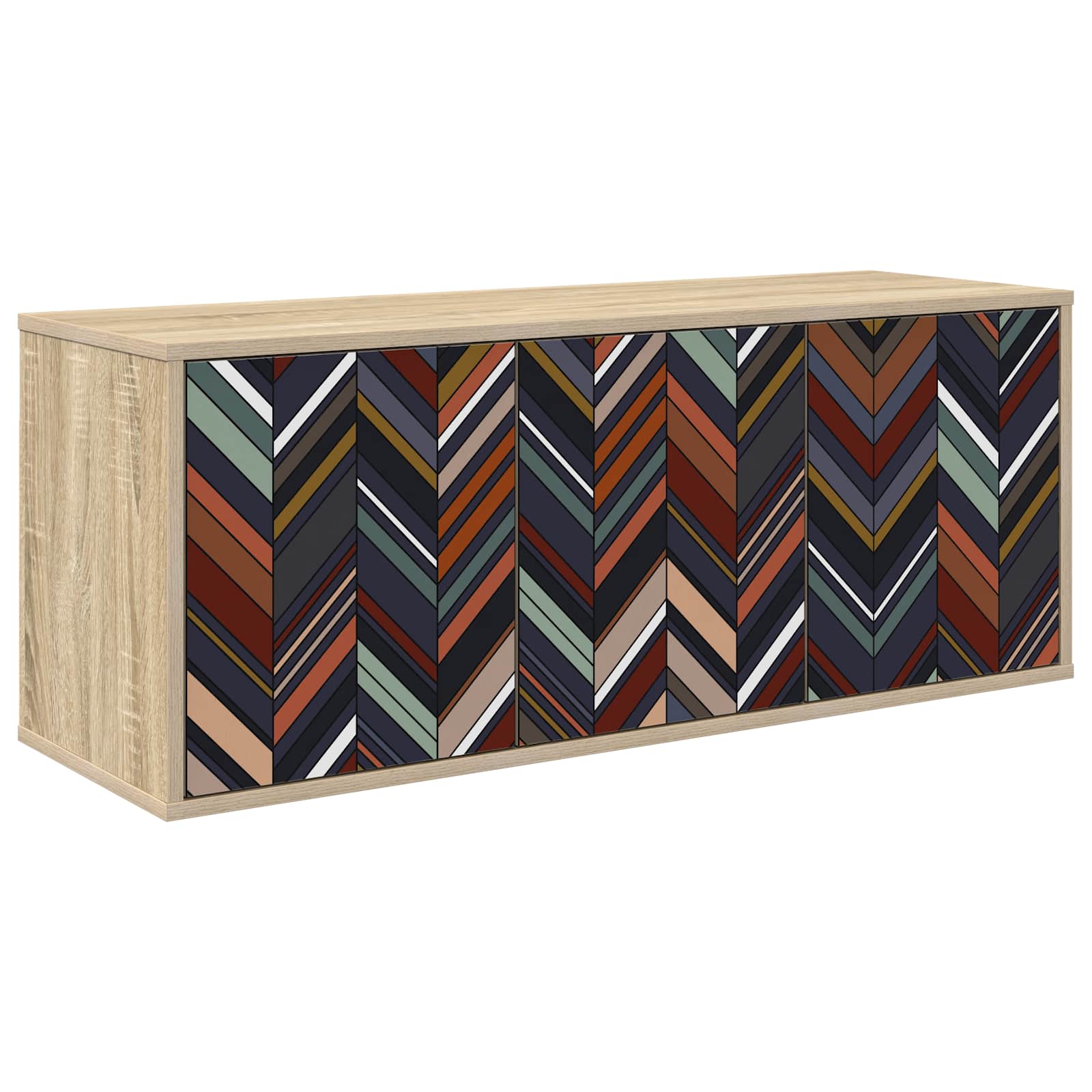 Wandmontierter TV-Schrank OMMEN 102 x 33 x 40 cm Sonoma-Eiche