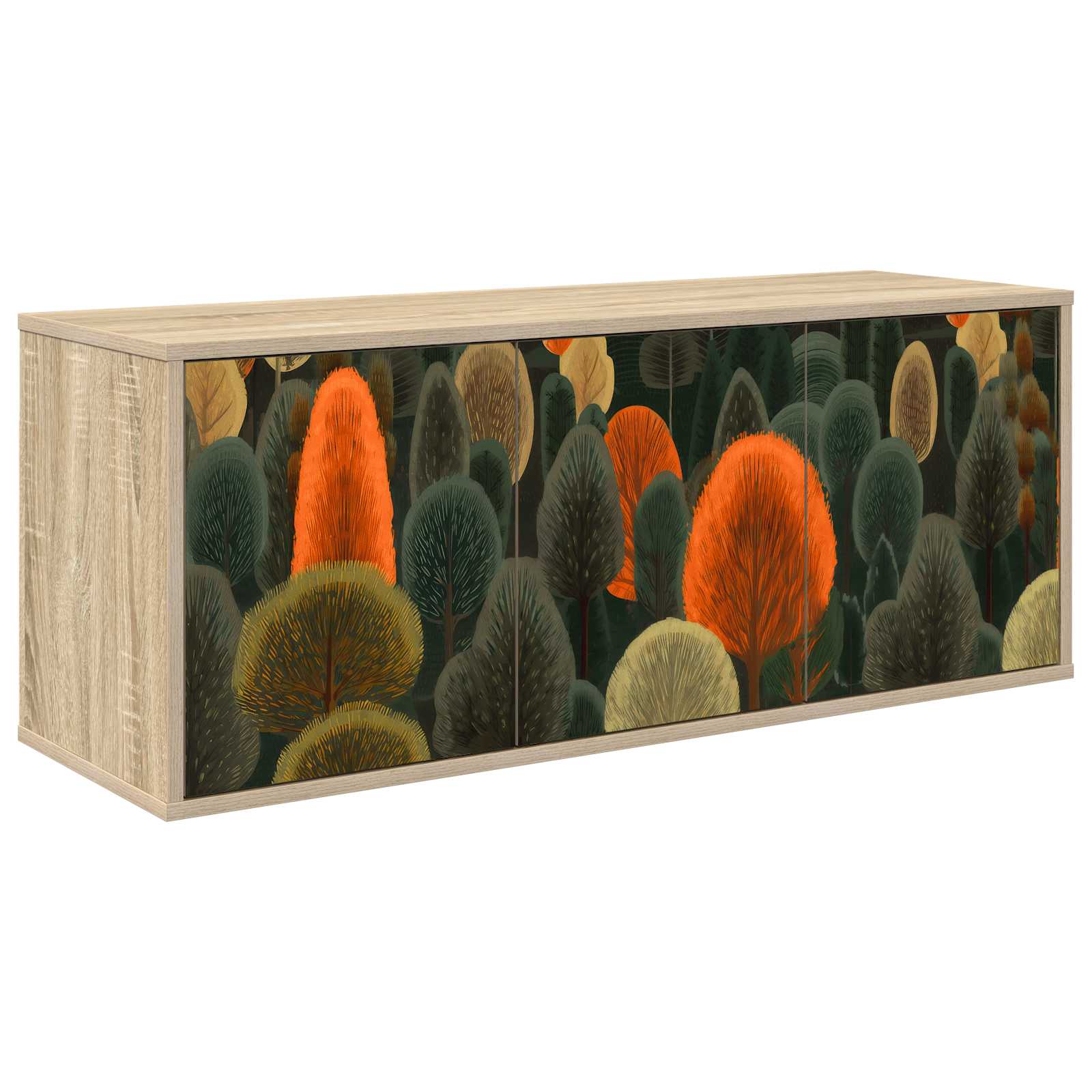 Wandmontierter TV-Schrank ZAANDAM 102 x 33 x 40 cm Sonoma-Eiche