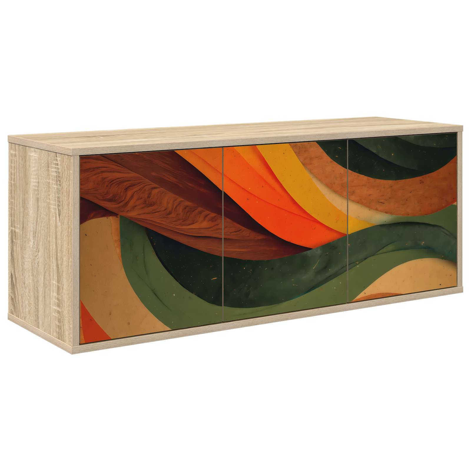 Wandmontierter TV-Schrank BONN 102 x 33 x 40 cm Sonoma-Eiche