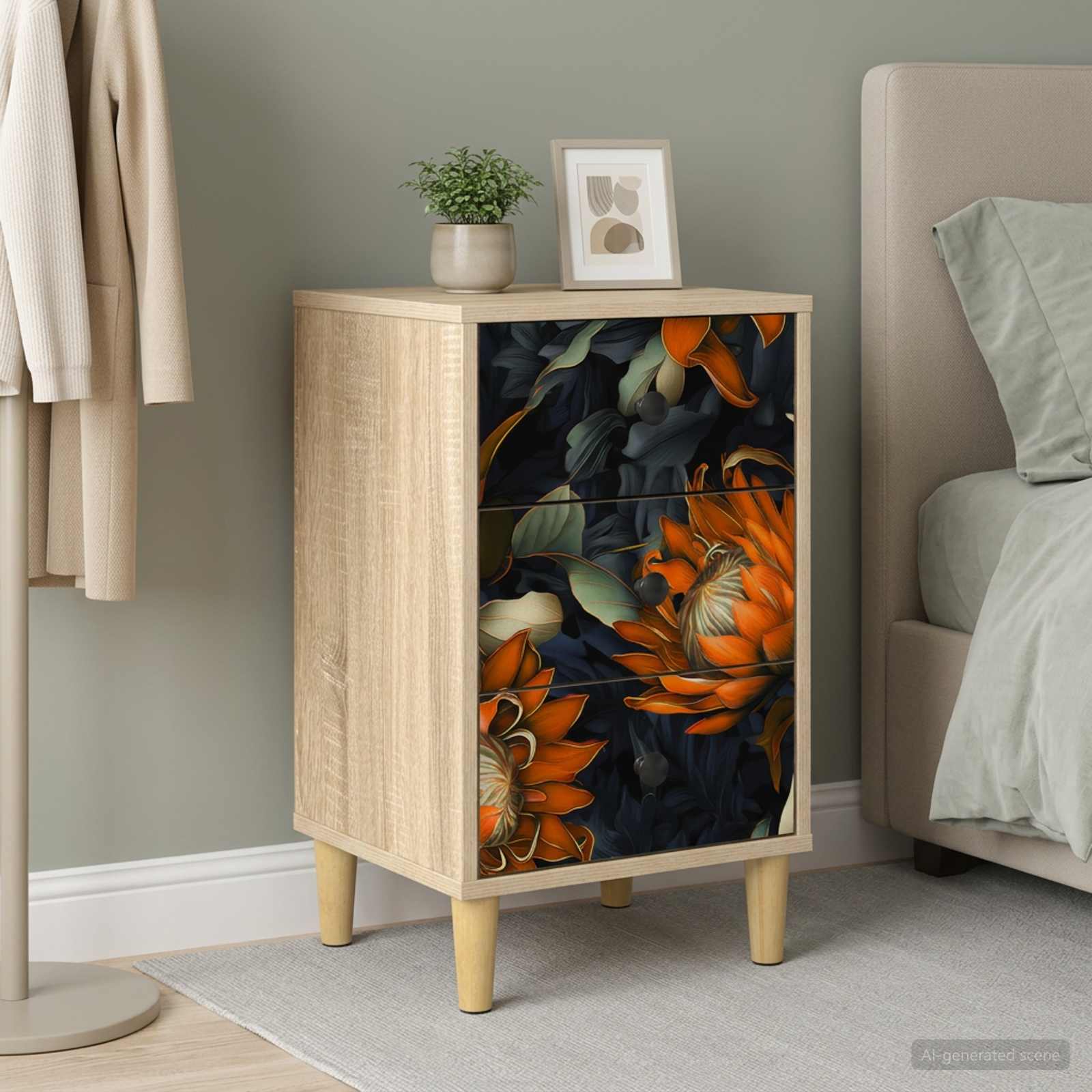 Nachttisch LOCHEM Sonoma-Eiche 36 x 33 x 60 cm Holzwerkstoff