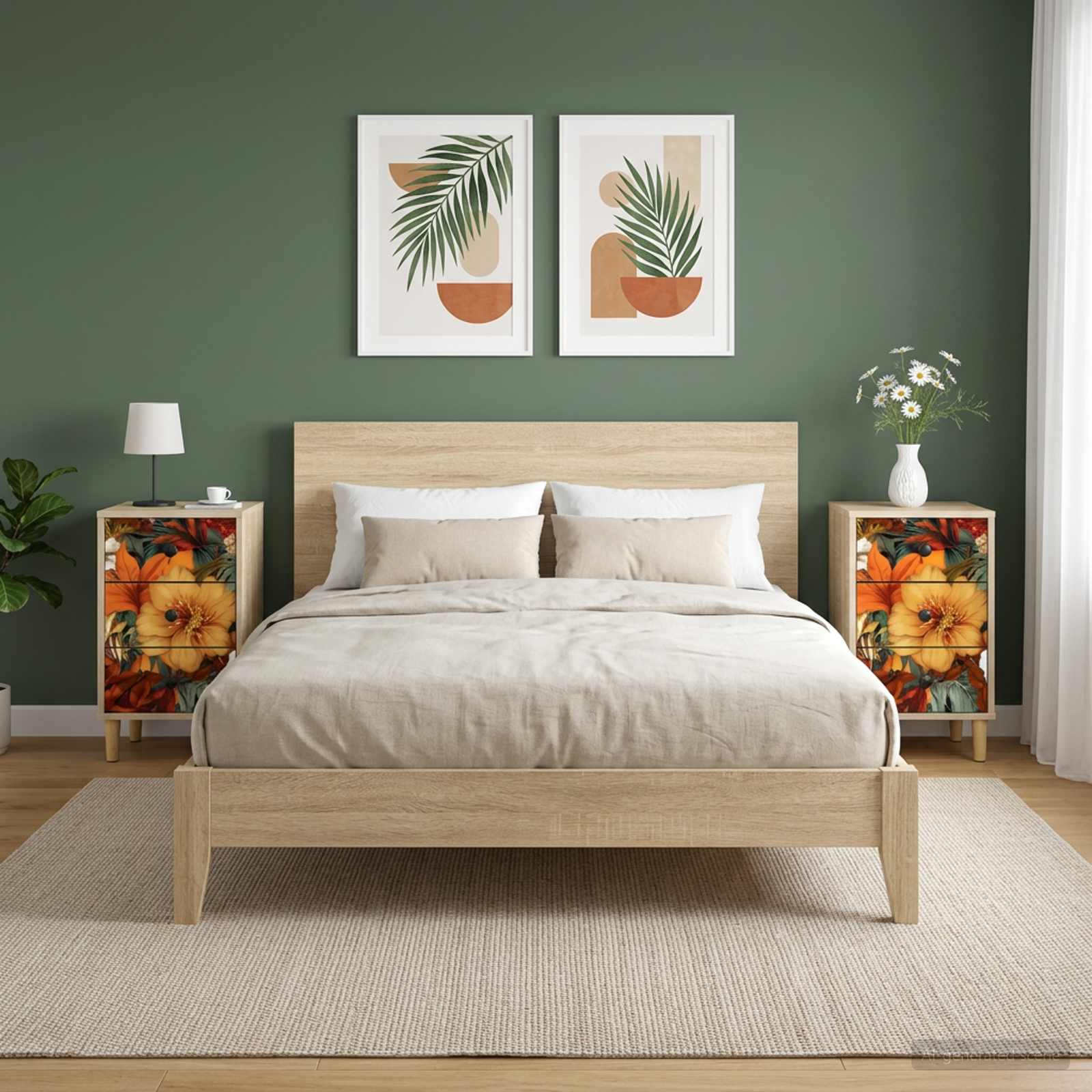 Nachttisch GENNEP 2 stk. Sonoma-Eiche 36 x 33 x 60 cm