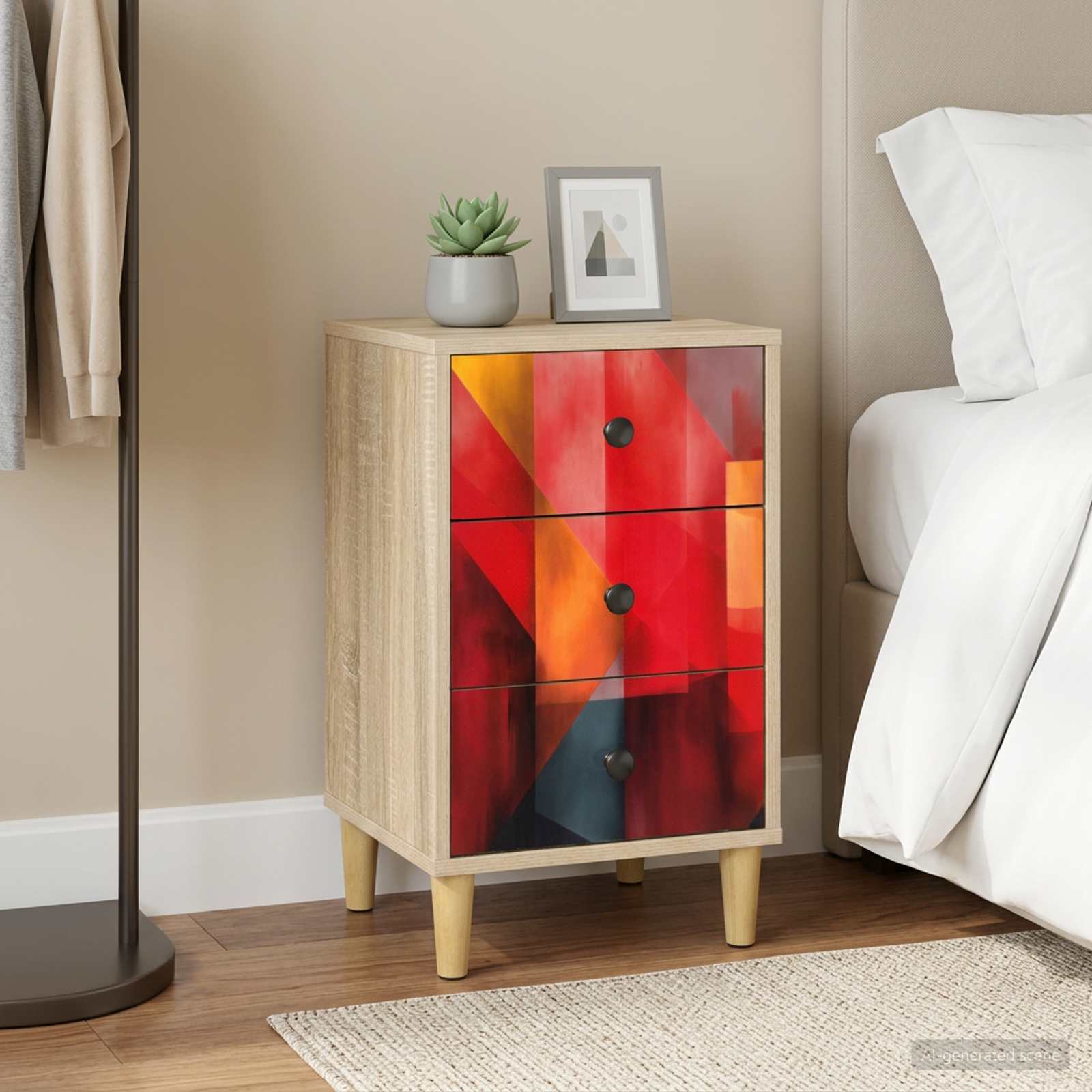 Nachttisch HEESCH Sonoma-Eiche 36 x 33 x 60 cm Holzwerkstoff