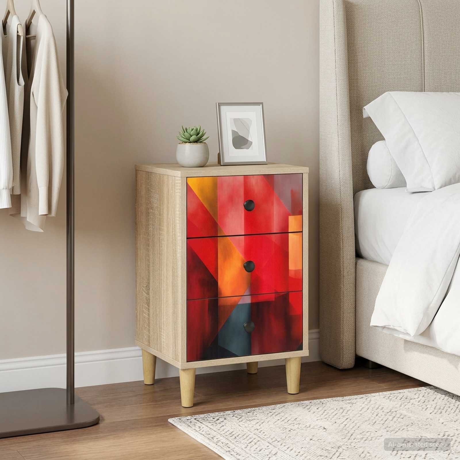 Nachttisch HEESCH 2 stk. Sonoma-Eiche 36 x 33 x 60 cm
