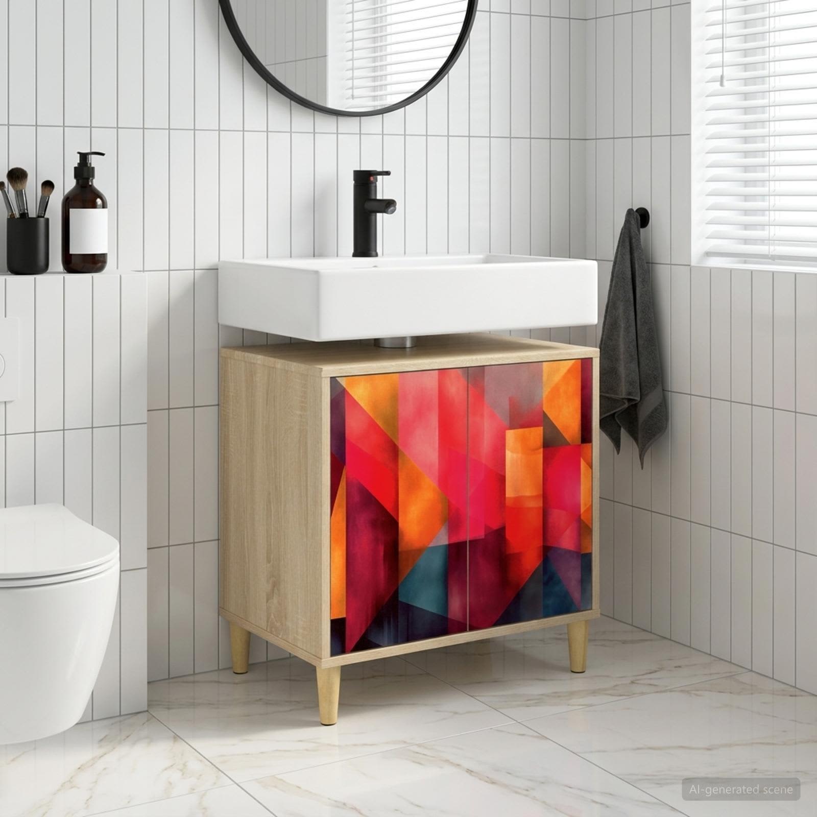 Badezimmerschrank HEESCH Sonoma 60 x 40 x 60 cm Holzwerkstoff