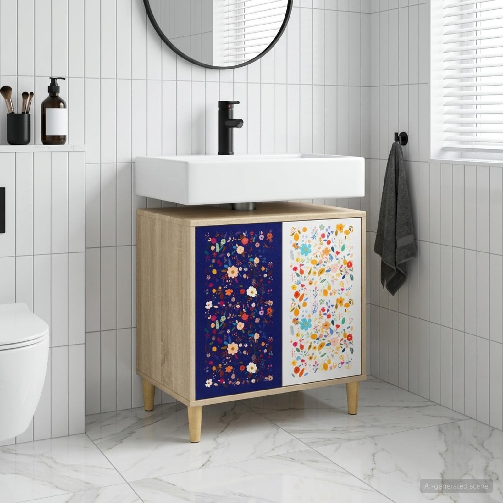 Badezimmerschrank MAINZ Sonoma 60 x 40 x 60 cm Holzwerkstoff