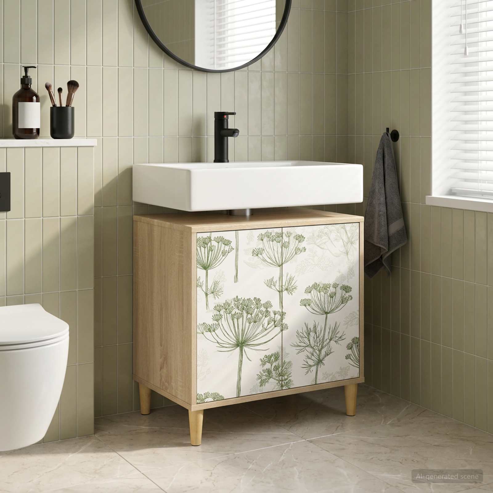 Badezimmerschrank GOTHA Sonoma 60 x 40 x 60 cm Holzwerkstoff
