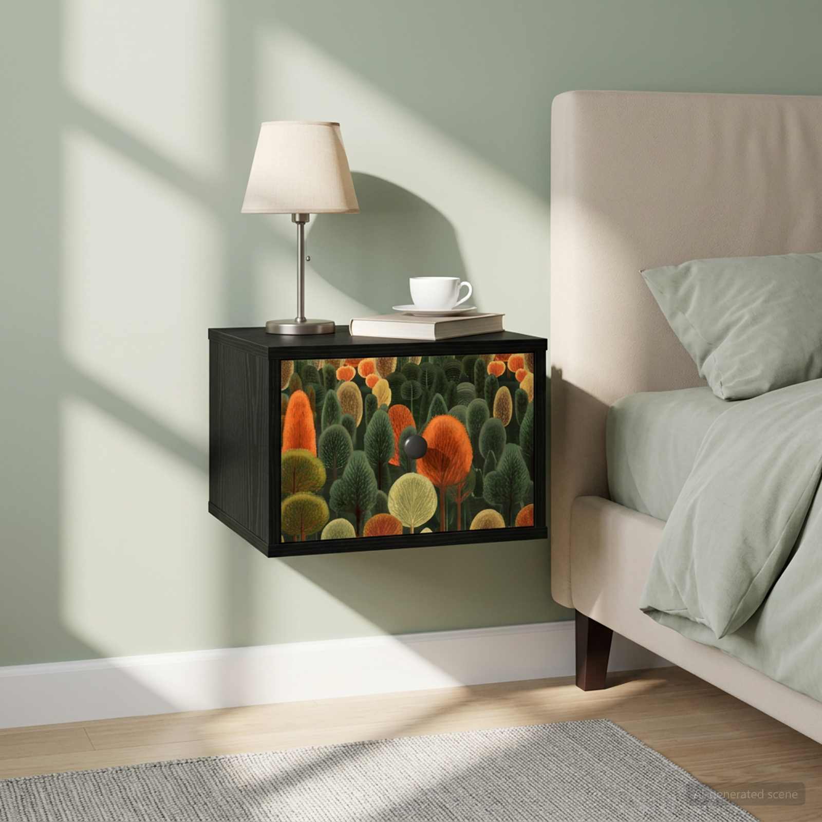 Wandmontiertes Nachttischchen ZAANDAM 2 stk.