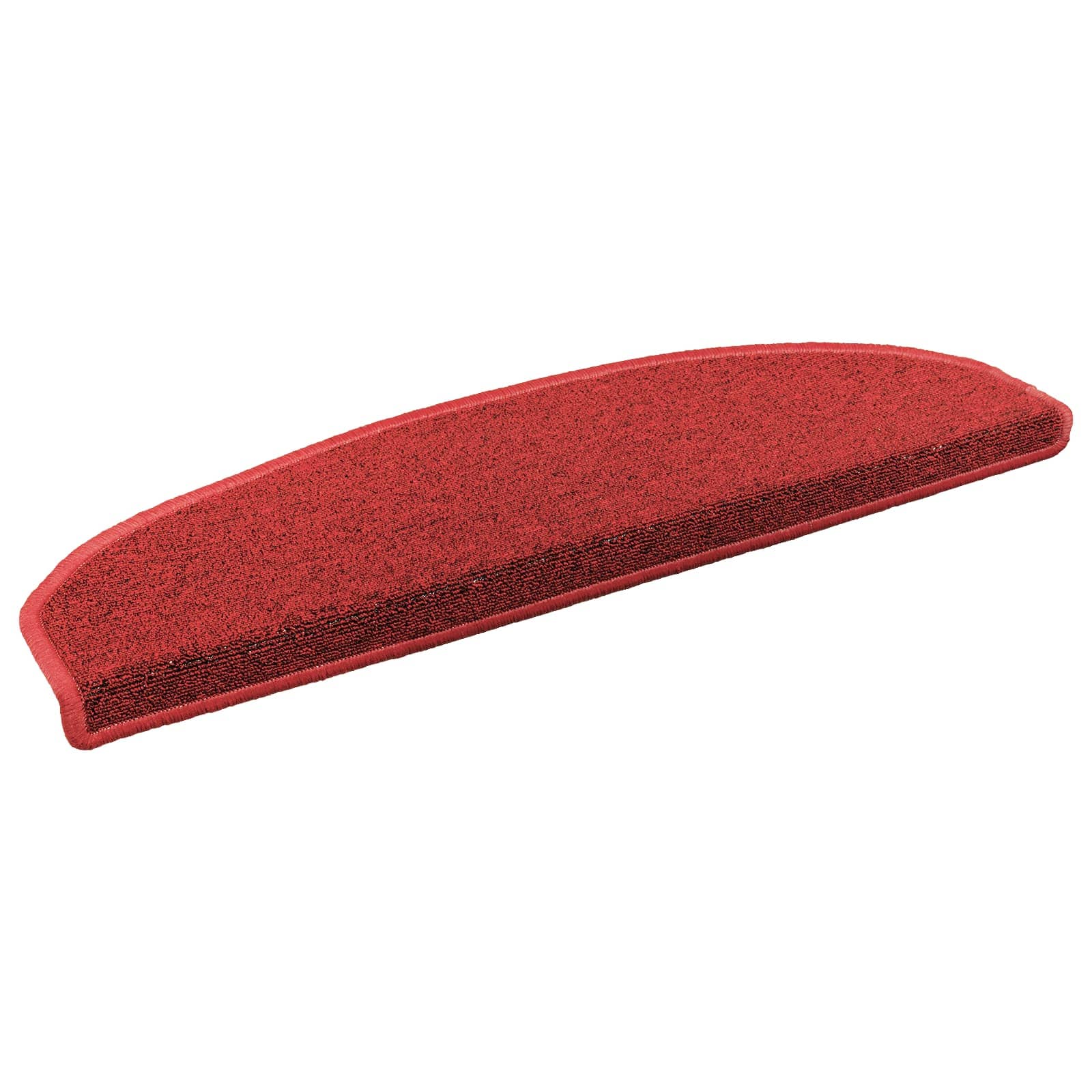 Selbstklebende Stufenmatten 15 Stk. 80 x 24,5 x 3,5 cm Rot
